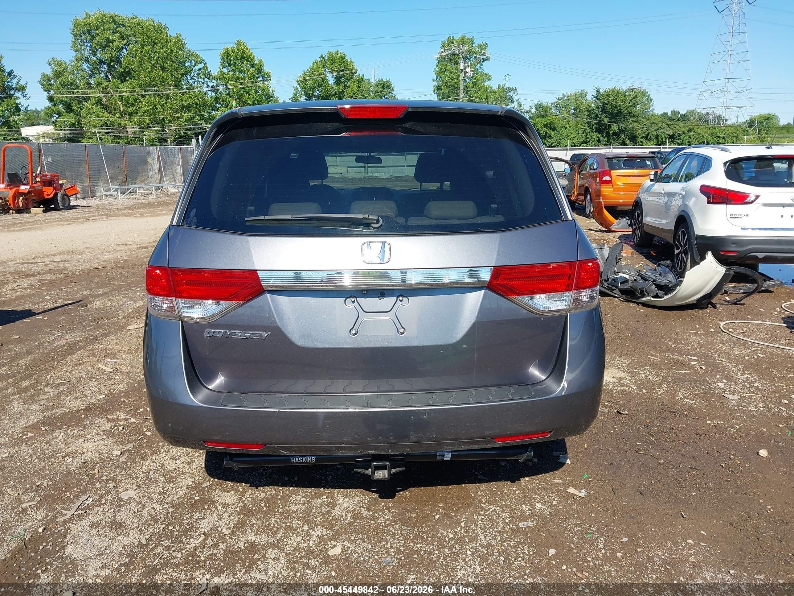 2014 Honda Odyssey Ex Gray vin: 5FNRL5H44EB075618