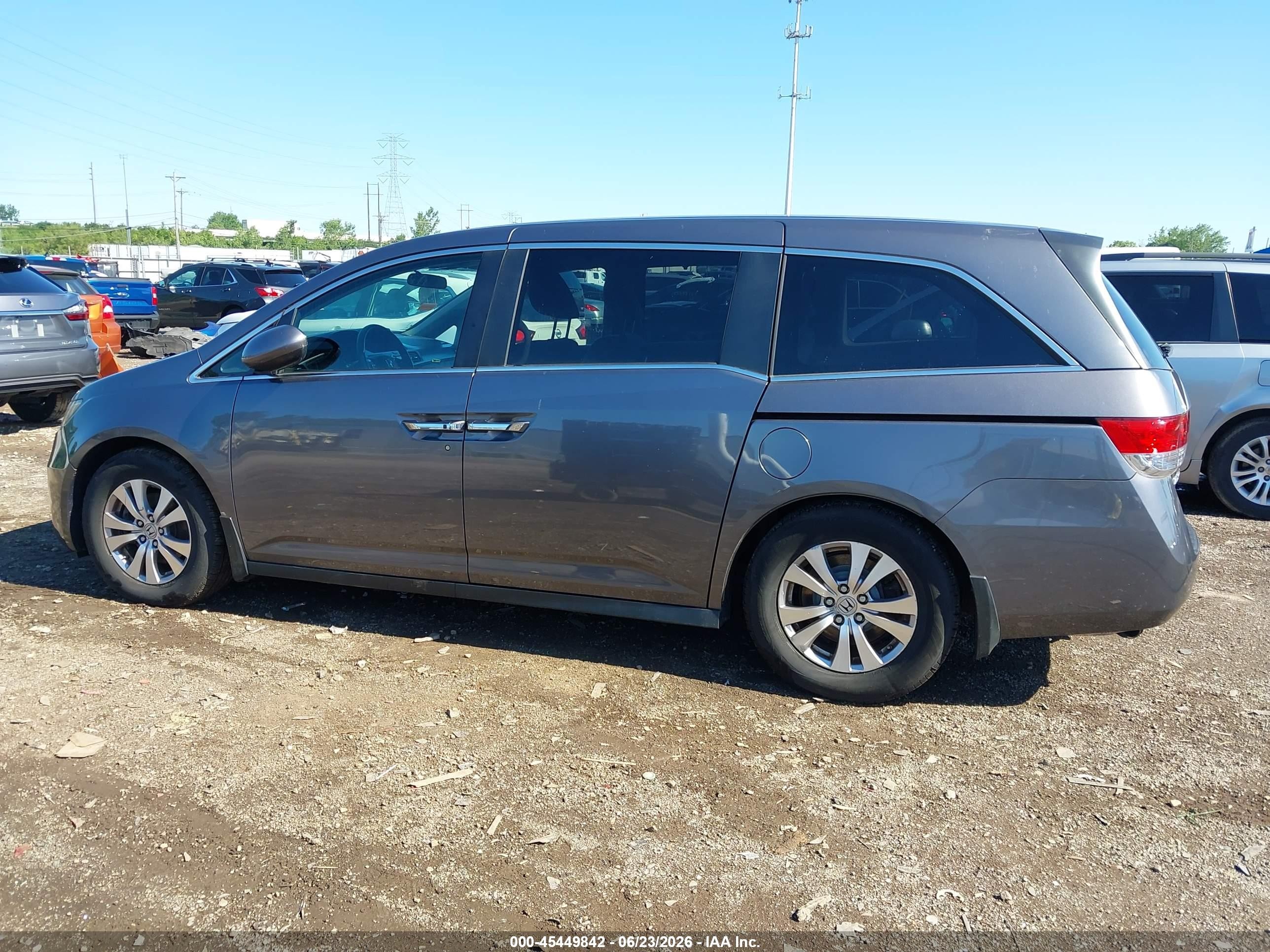 2014 Honda Odyssey Ex Gray vin: 5FNRL5H44EB075618