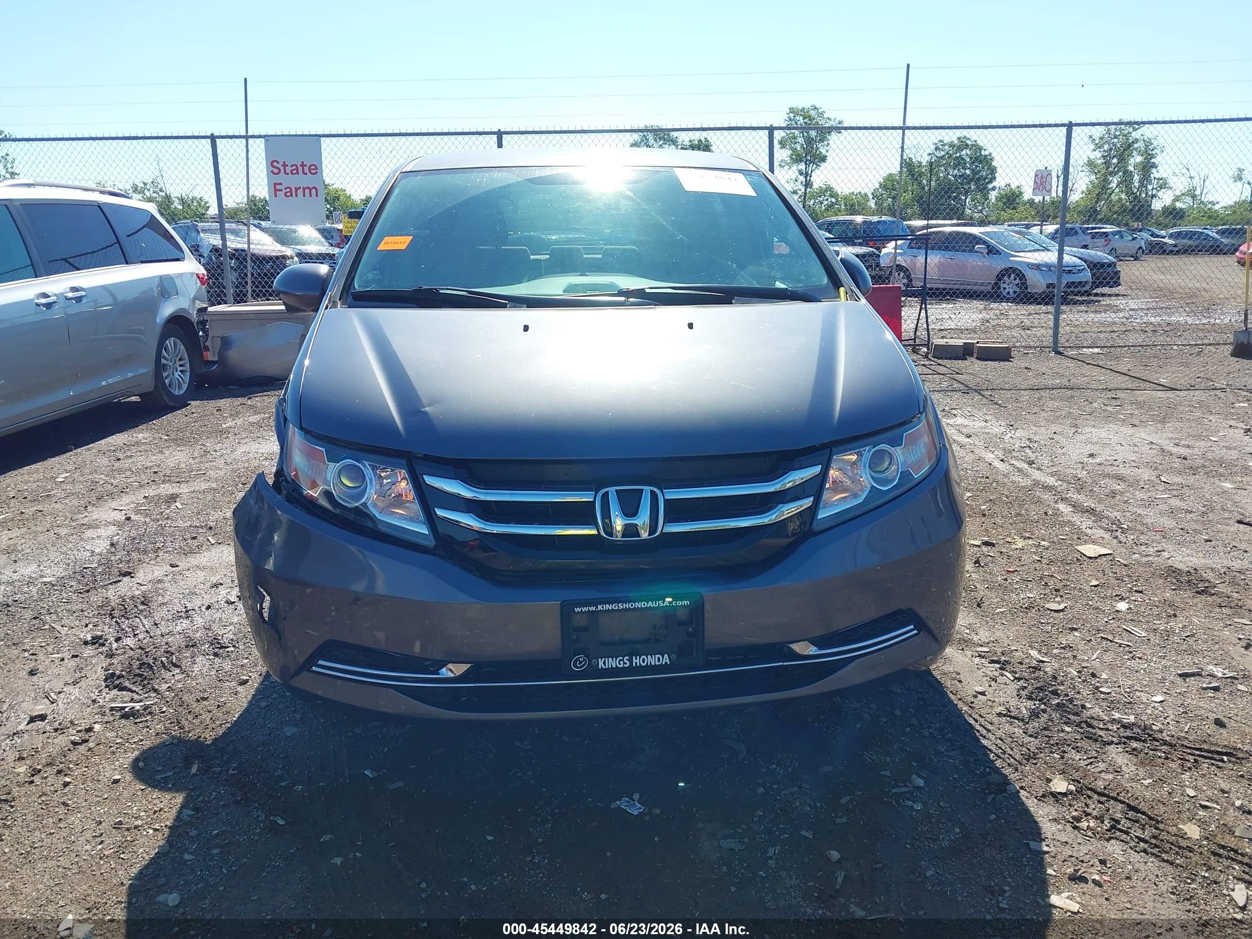 2014 Honda Odyssey Ex Gray vin: 5FNRL5H44EB075618