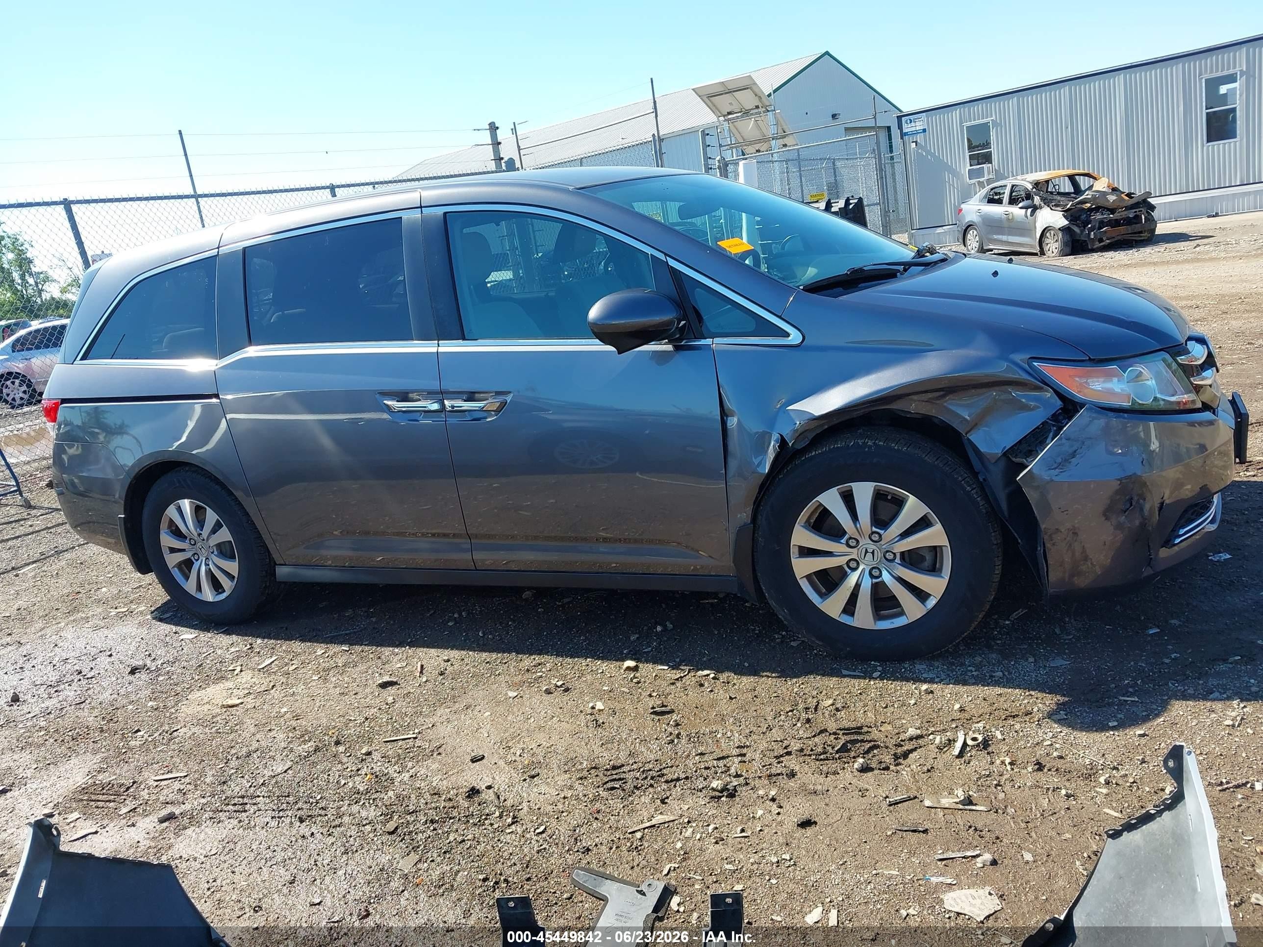 2014 Honda Odyssey Ex Gray vin: 5FNRL5H44EB075618