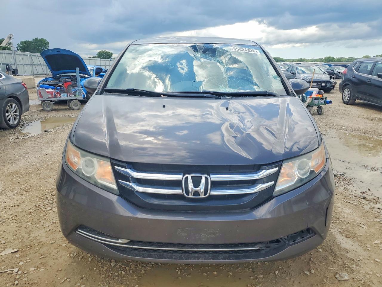 2014 Honda Odyssey Ex Gray vin: 5FNRL5H44EB084268