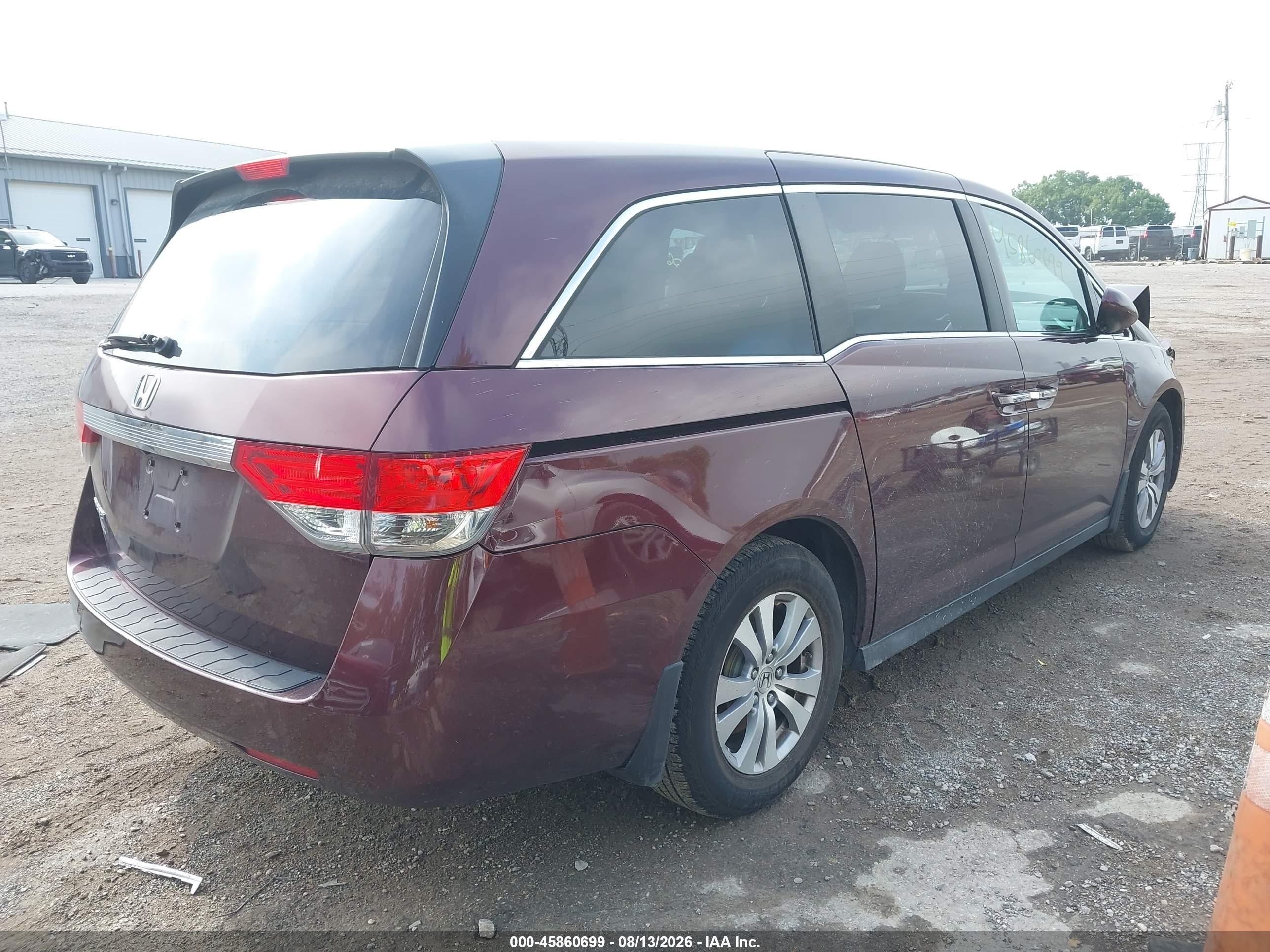 2015 Honda Odyssey Ex Burgundy vin: 5FNRL5H44FB068671