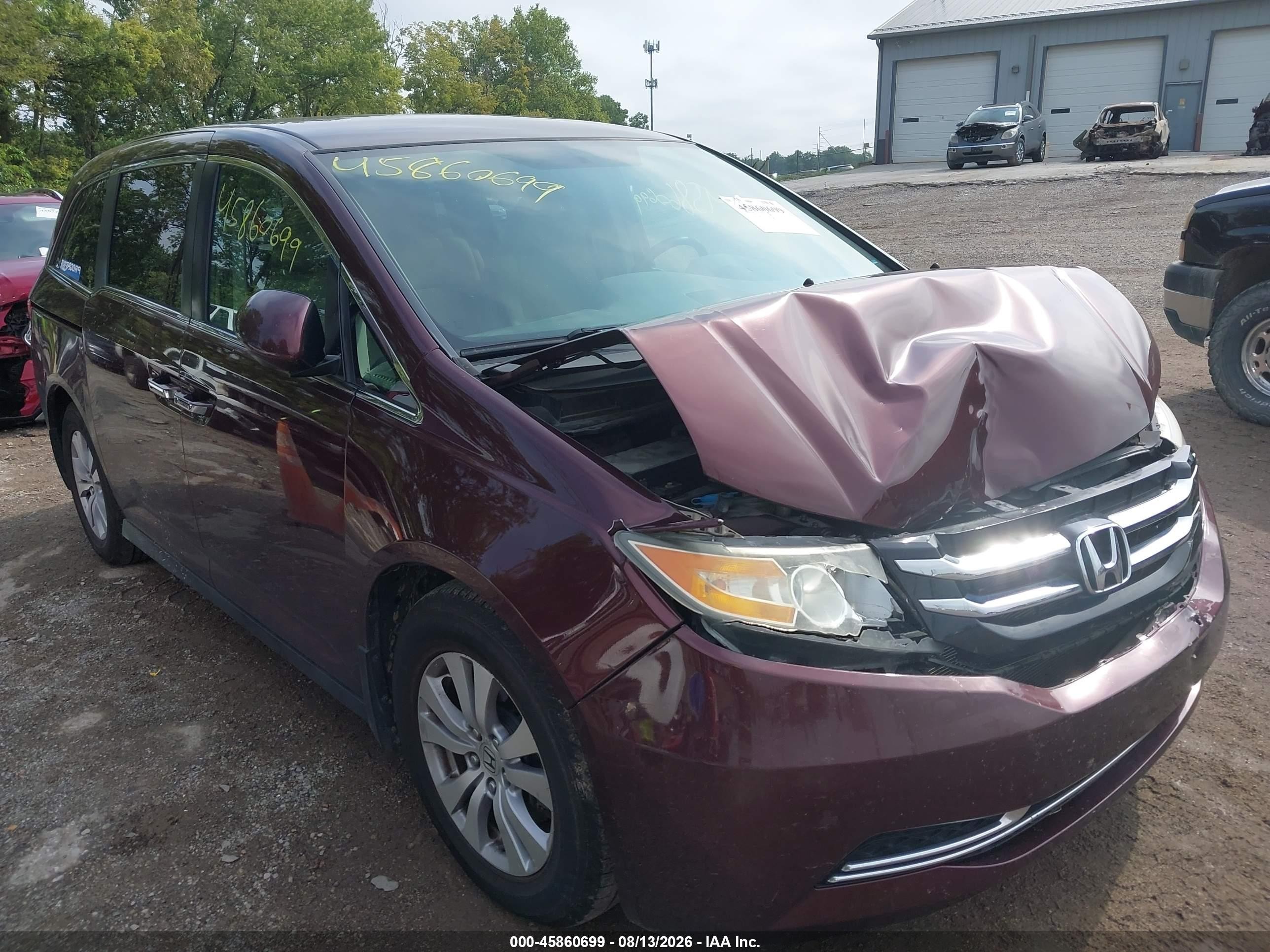 2015 Honda Odyssey Ex Burgundy vin: 5FNRL5H44FB068671