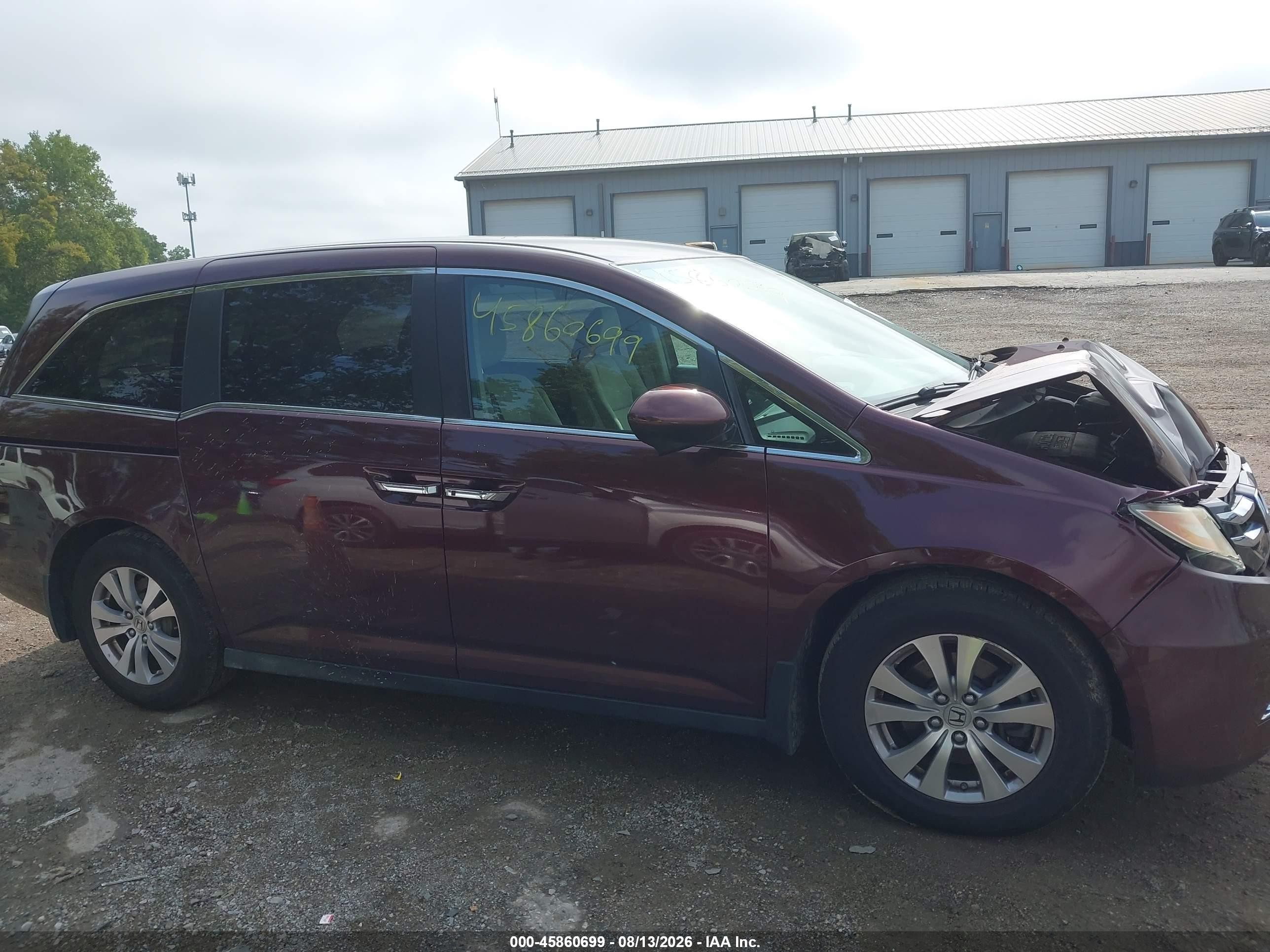 2015 Honda Odyssey Ex Burgundy vin: 5FNRL5H44FB068671
