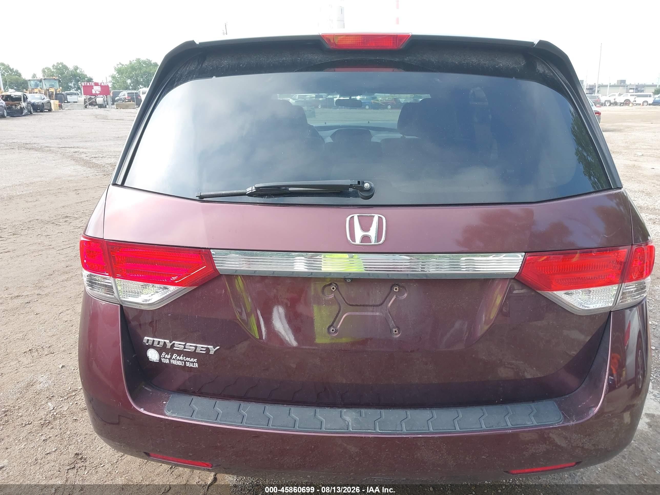 2015 Honda Odyssey Ex Burgundy vin: 5FNRL5H44FB068671