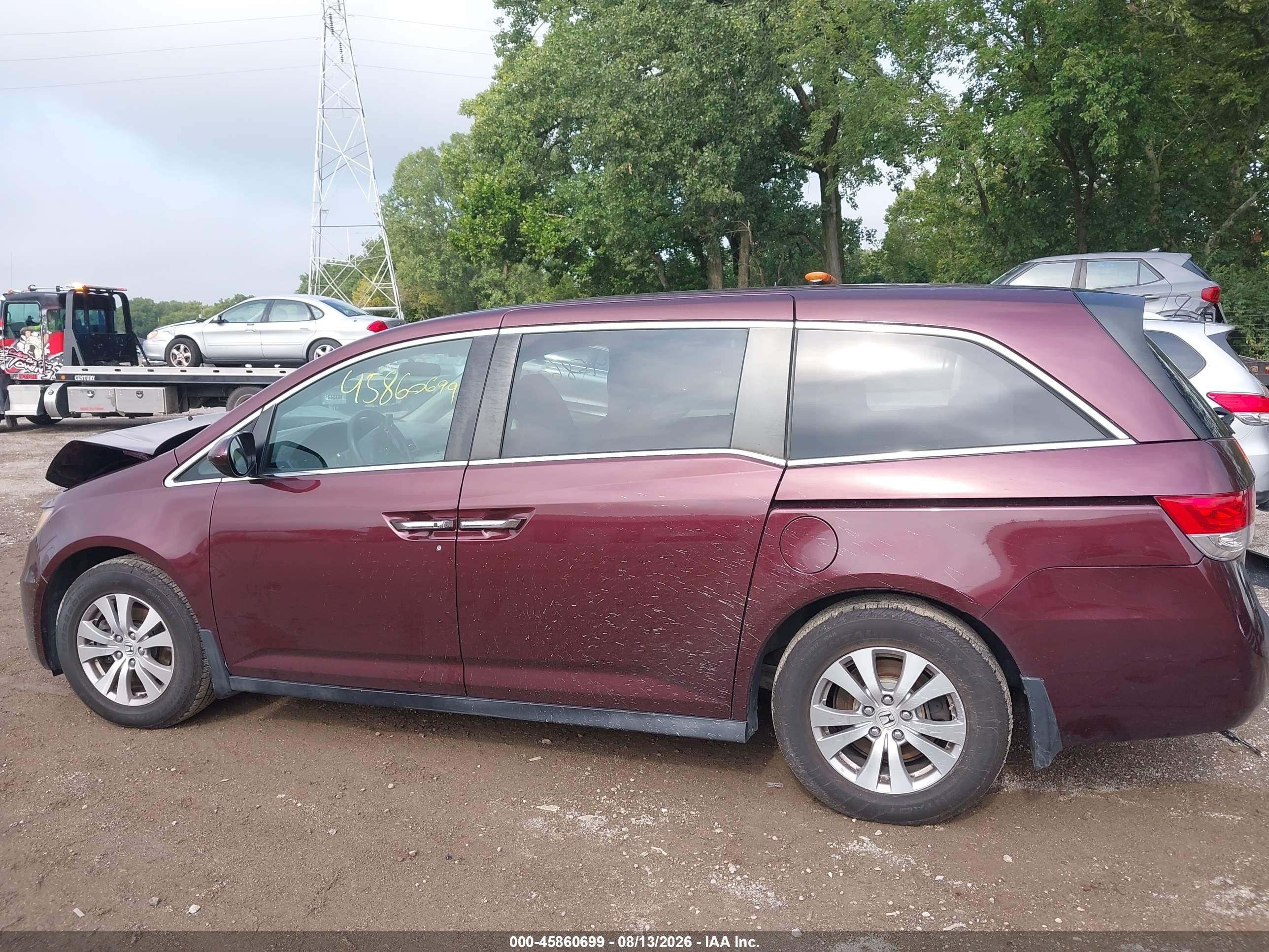 2015 Honda Odyssey Ex Burgundy vin: 5FNRL5H44FB068671