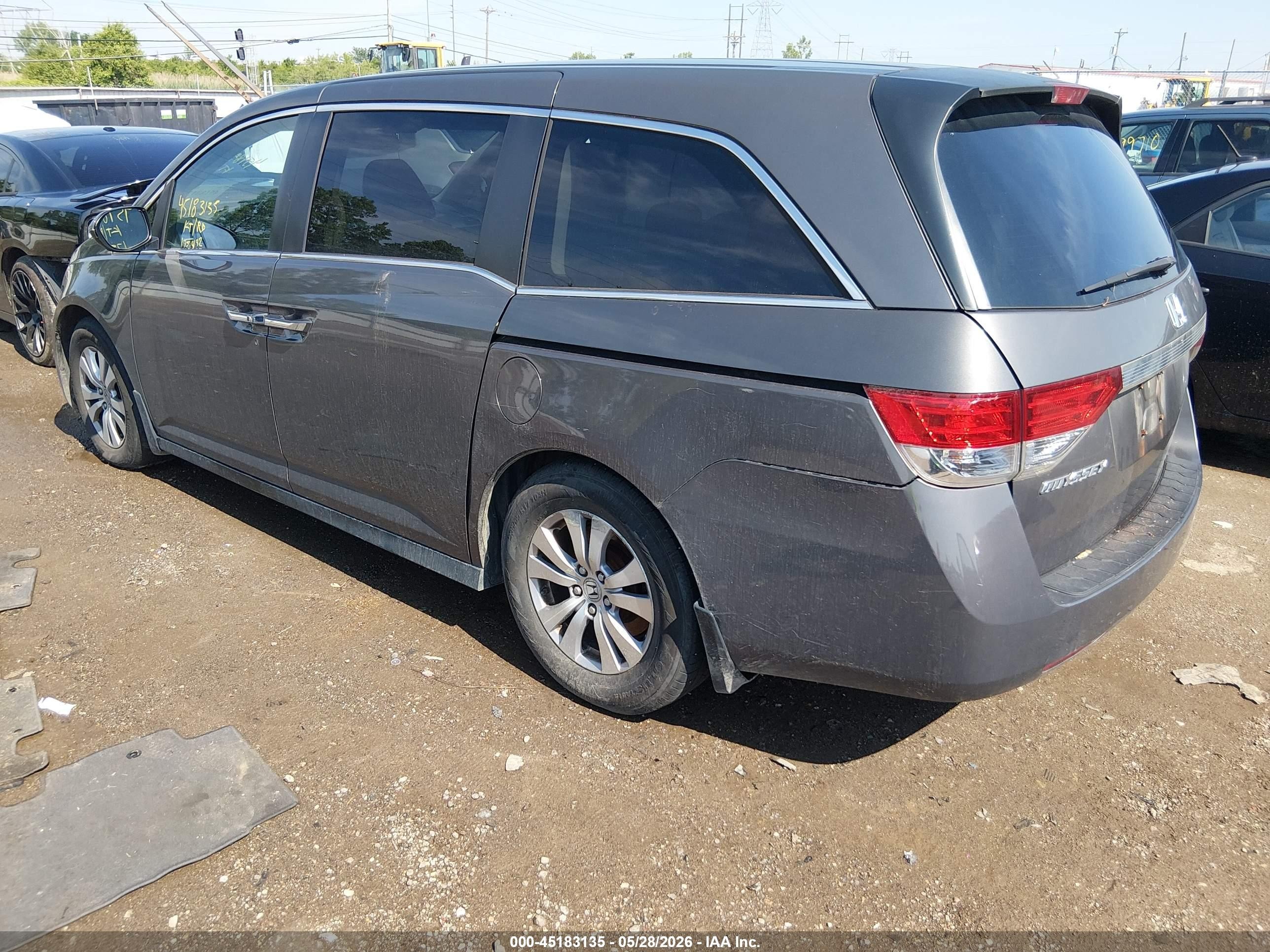 2015 Honda Odyssey Ex Gray vin: 5FNRL5H44FB114435