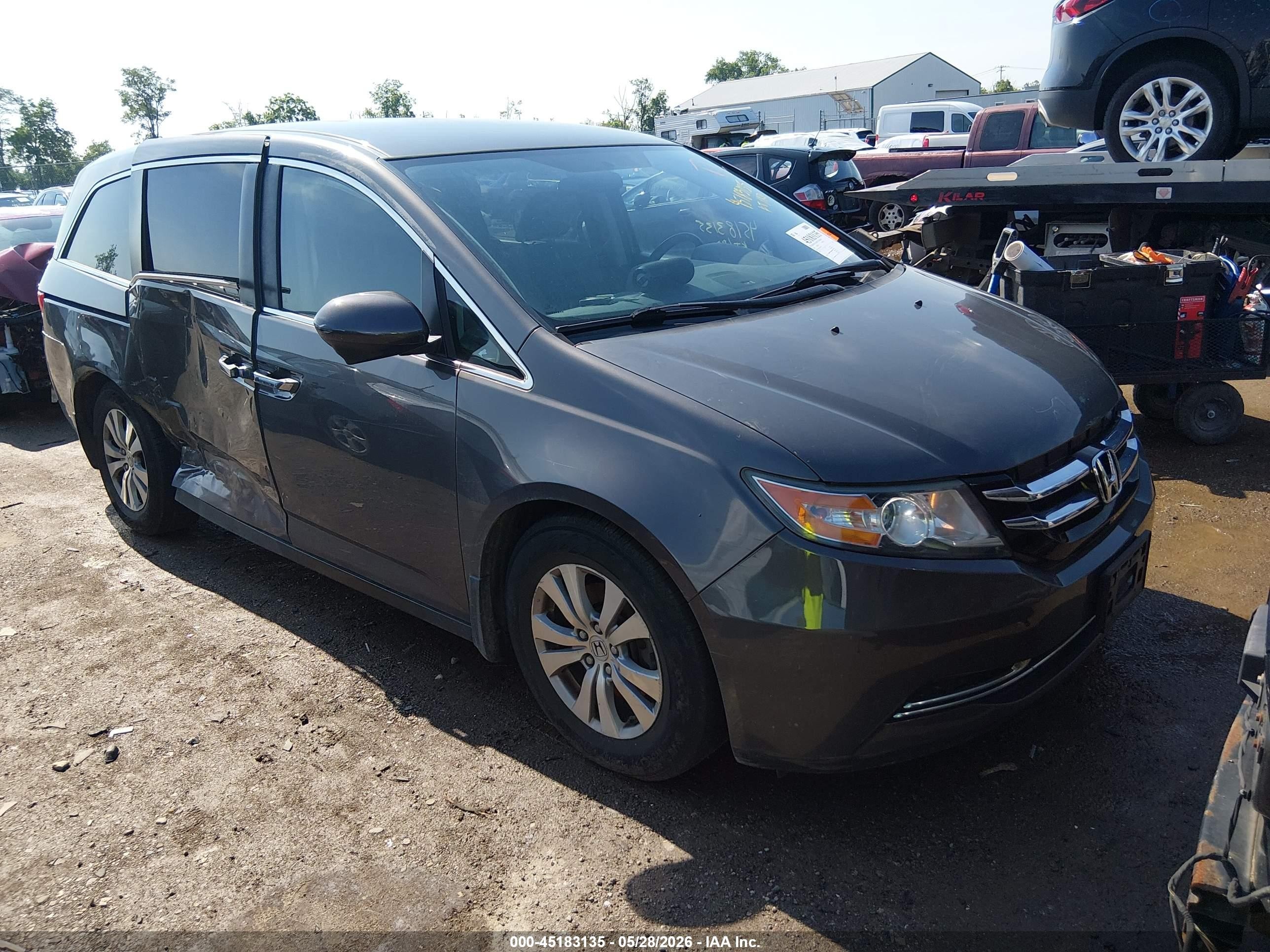 2015 Honda Odyssey Ex Gray vin: 5FNRL5H44FB114435