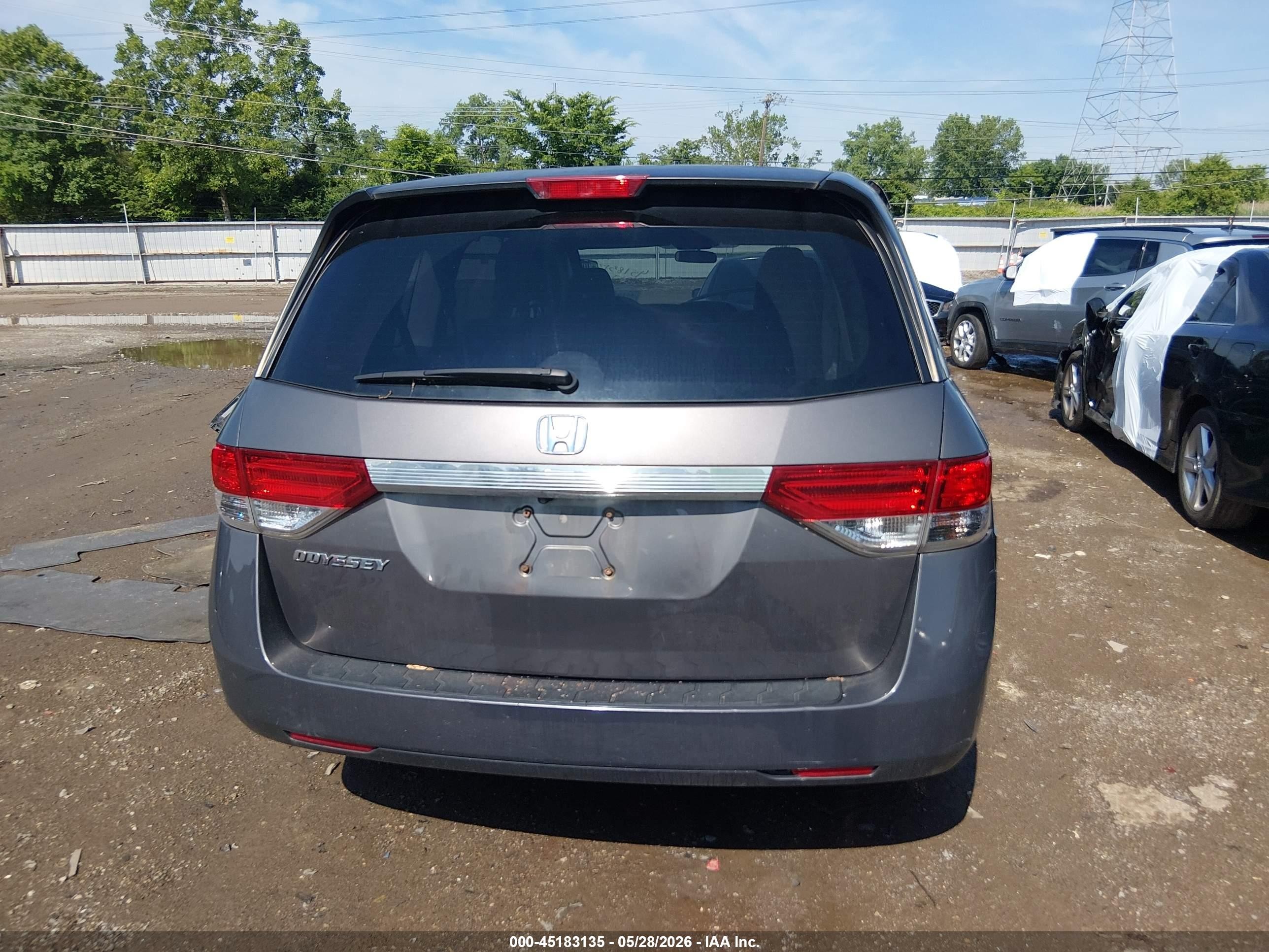 2015 Honda Odyssey Ex Gray vin: 5FNRL5H44FB114435