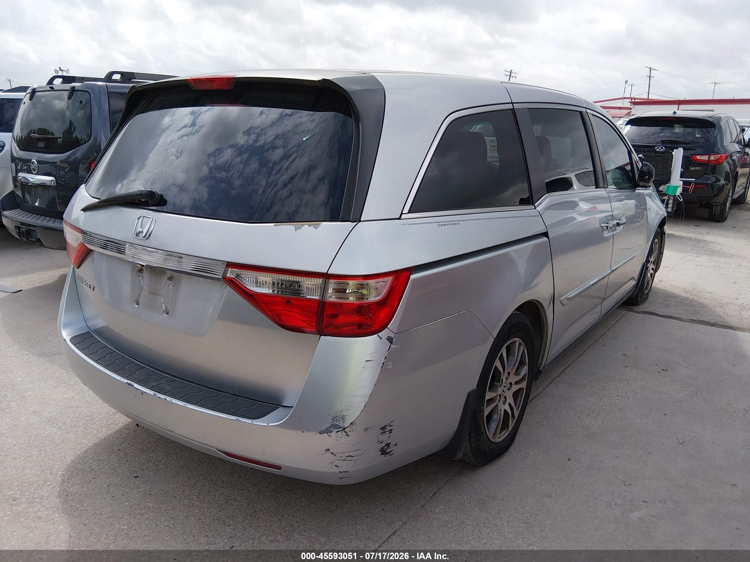 2012 Honda Odyssey Ex Silver vin: 5FNRL5H45CB131837
