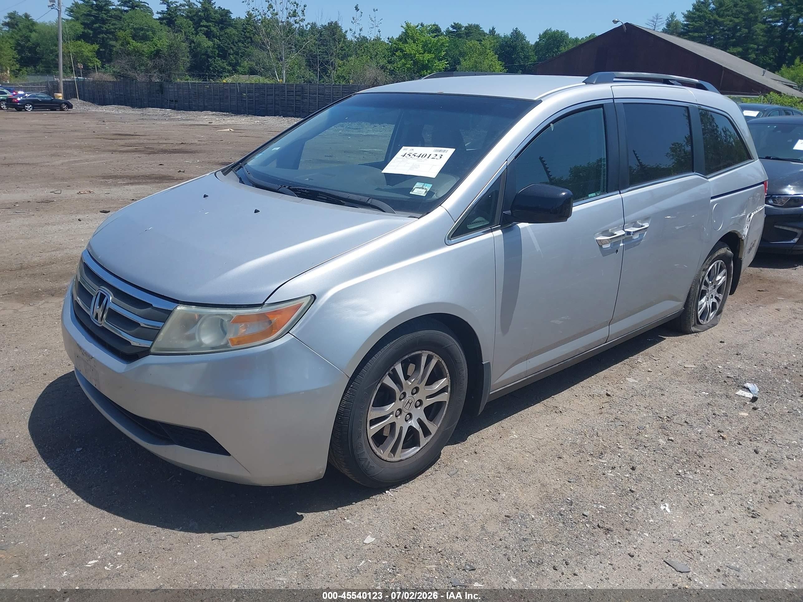 2012 Honda Odyssey Ex Silver vin: 5FNRL5H45CB140134