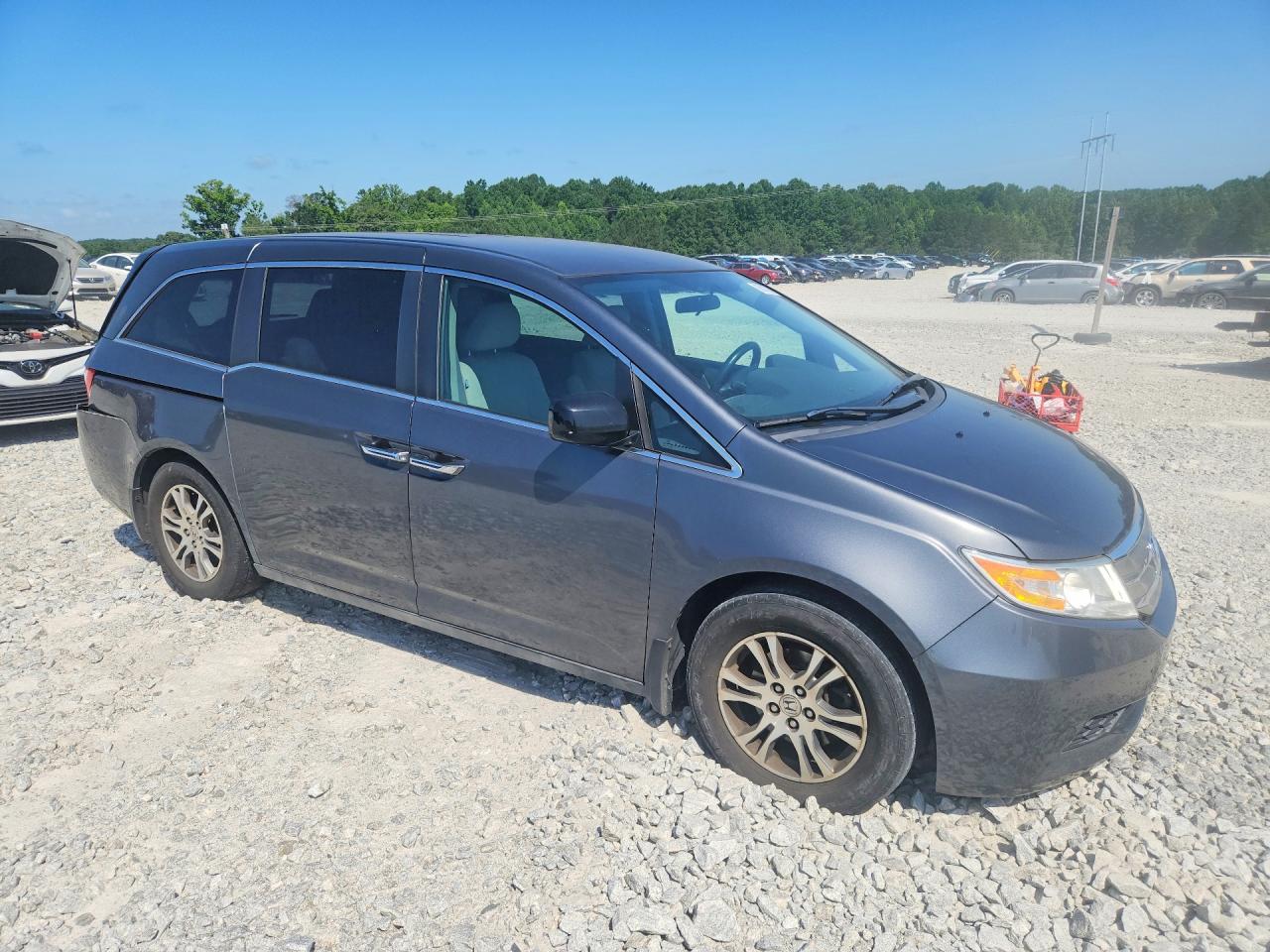 2013 Honda Odyssey Ex Gray vin: 5FNRL5H45DB032730
