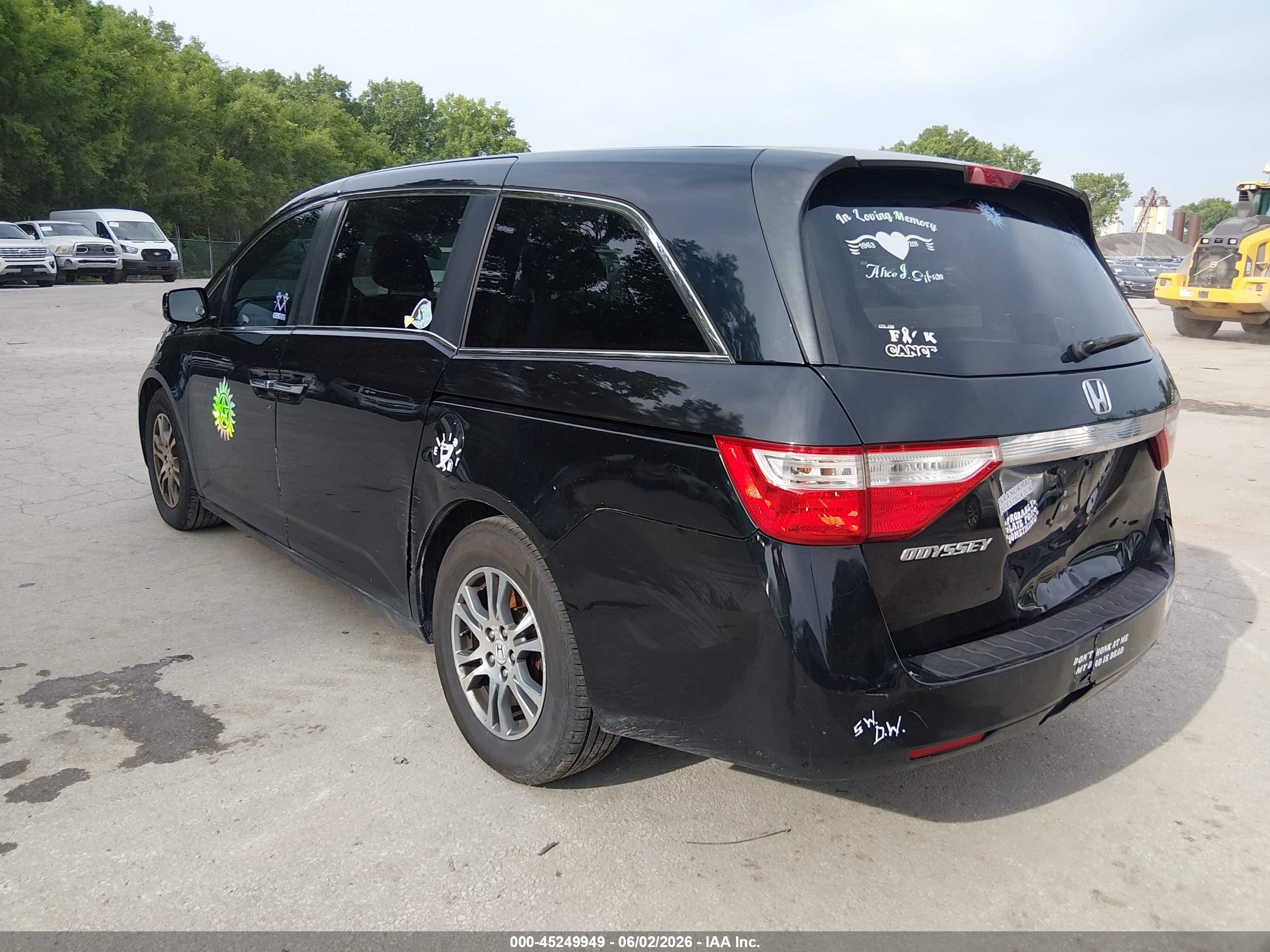 2013 Honda Odyssey Ex Black vin: 5FNRL5H45DB066490