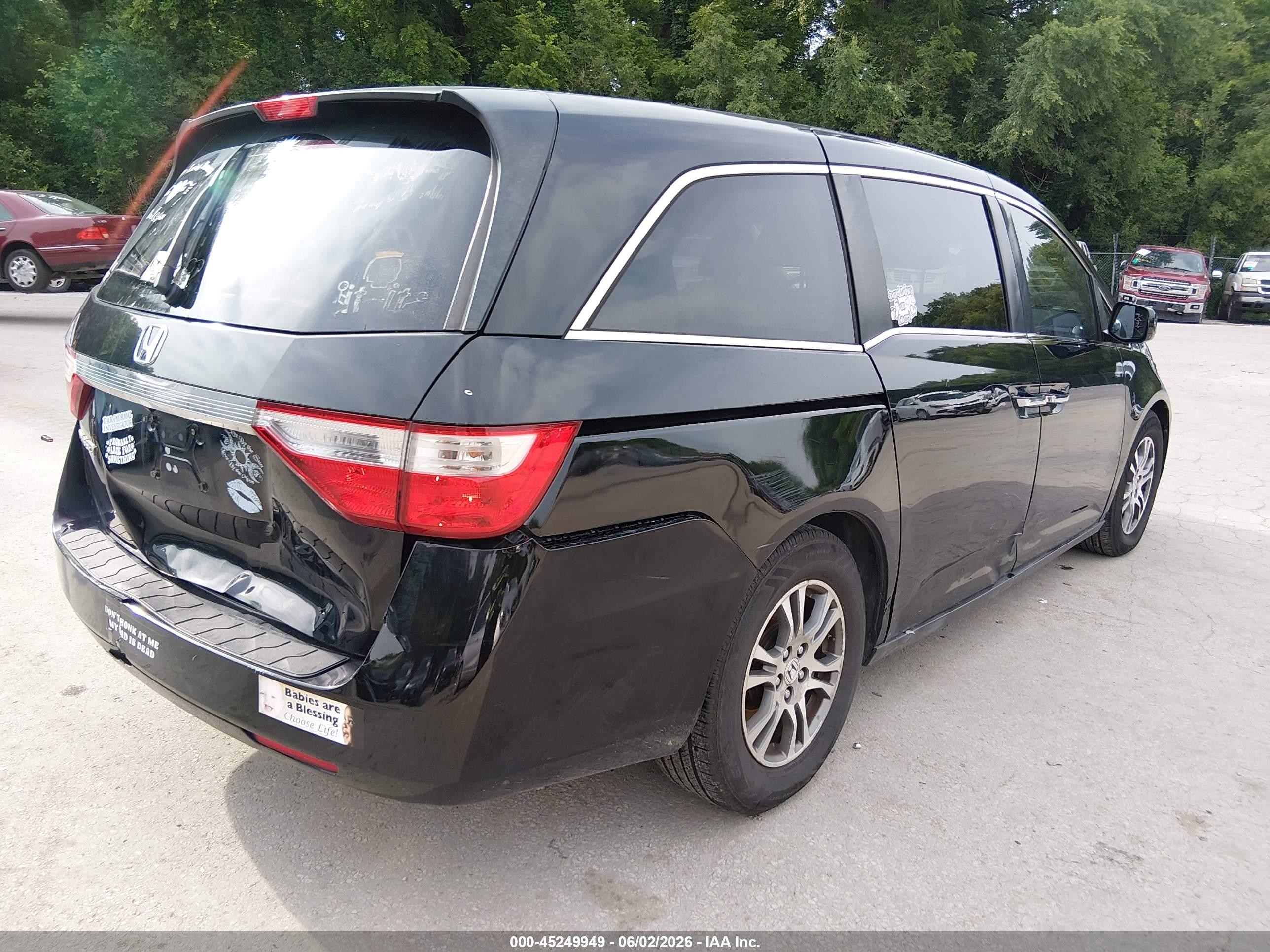 2013 Honda Odyssey Ex Black vin: 5FNRL5H45DB066490