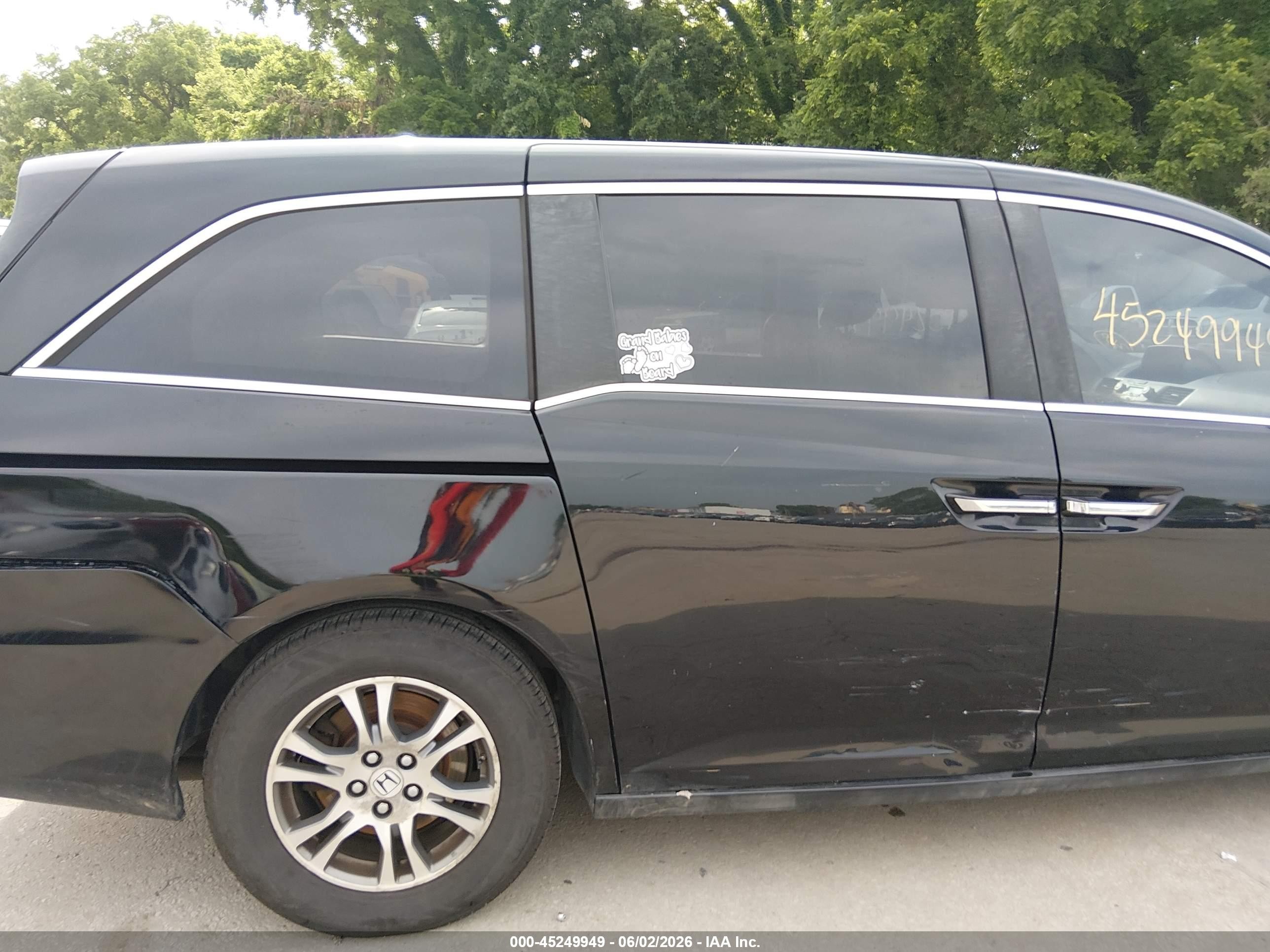 2013 Honda Odyssey Ex Black vin: 5FNRL5H45DB066490