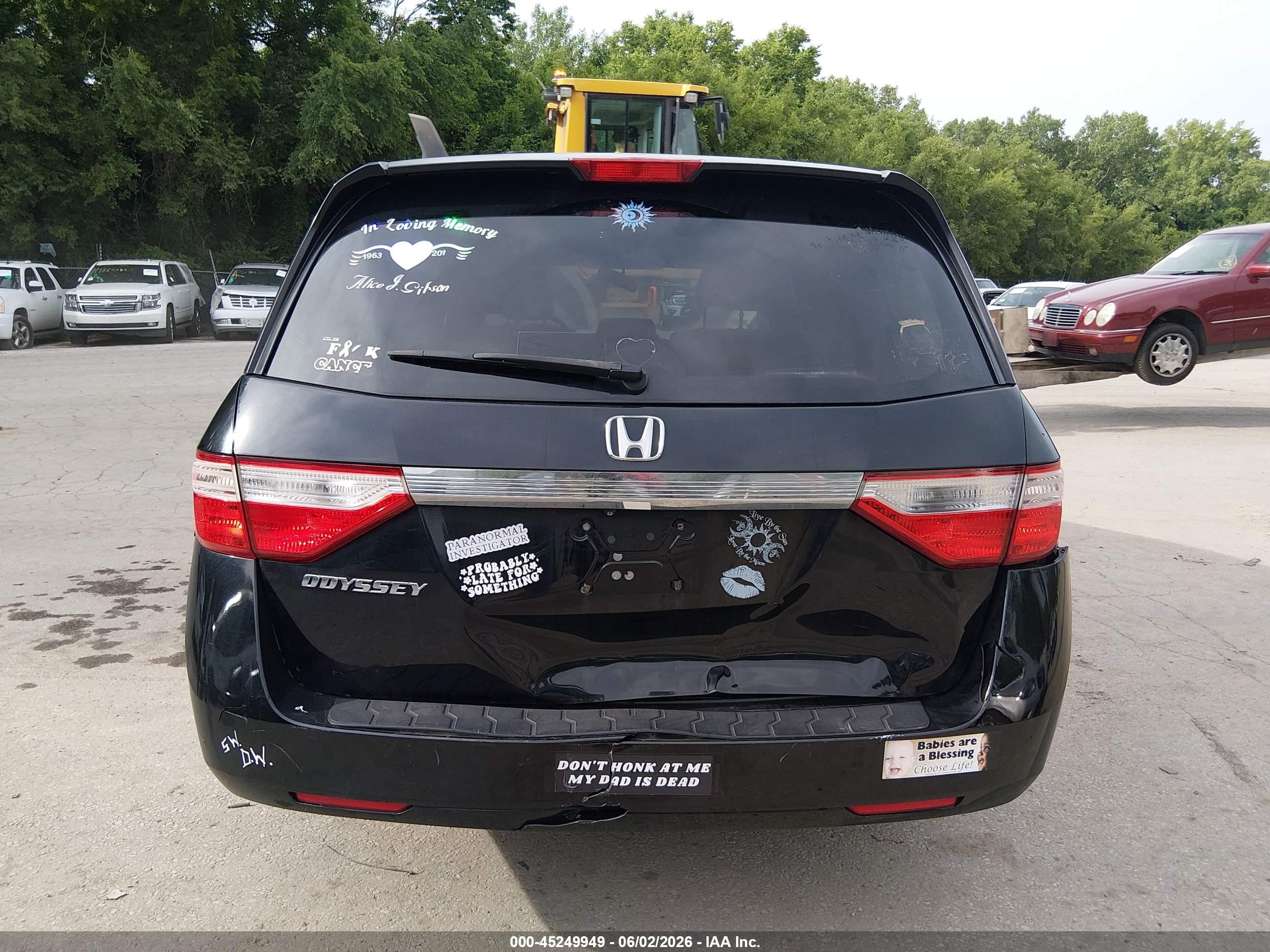 2013 Honda Odyssey Ex Black vin: 5FNRL5H45DB066490