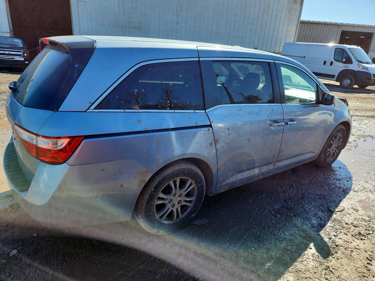 2013 Honda Odyssey Ex Gray vin: 5FNRL5H45DB073276
