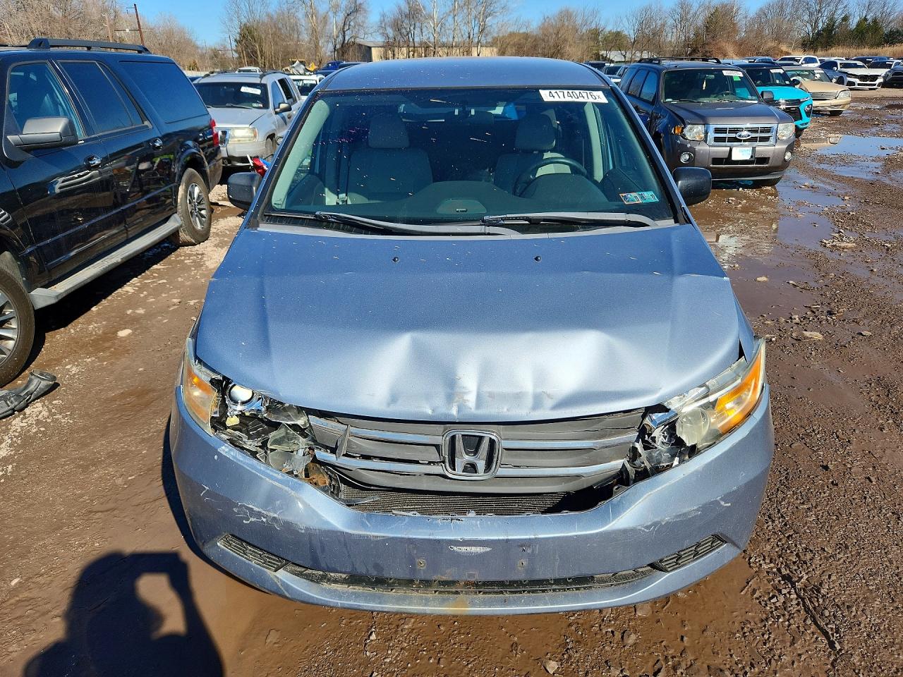 2013 Honda Odyssey Ex Gray vin: 5FNRL5H45DB073276