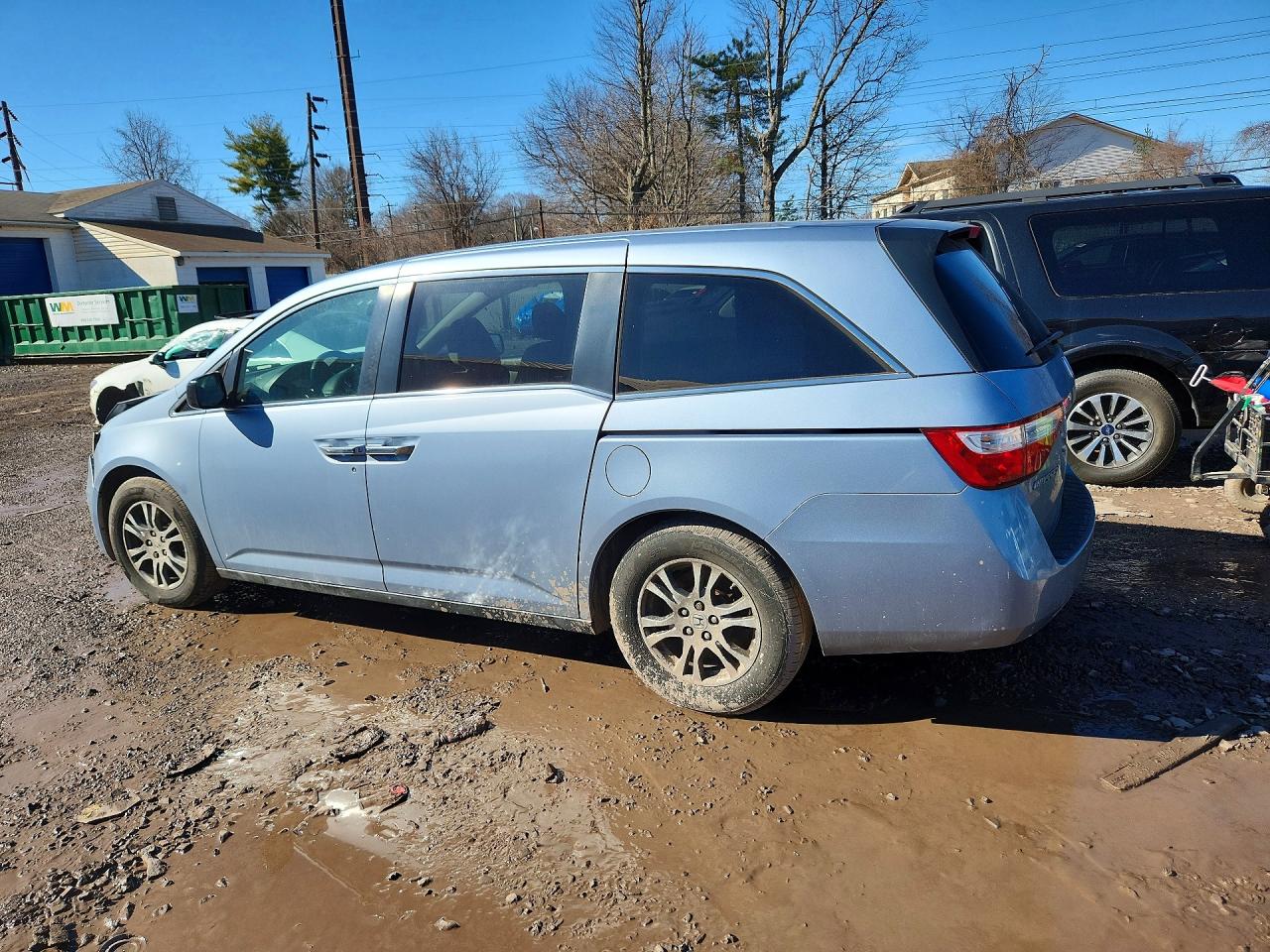 2013 Honda Odyssey Ex Gray vin: 5FNRL5H45DB073276
