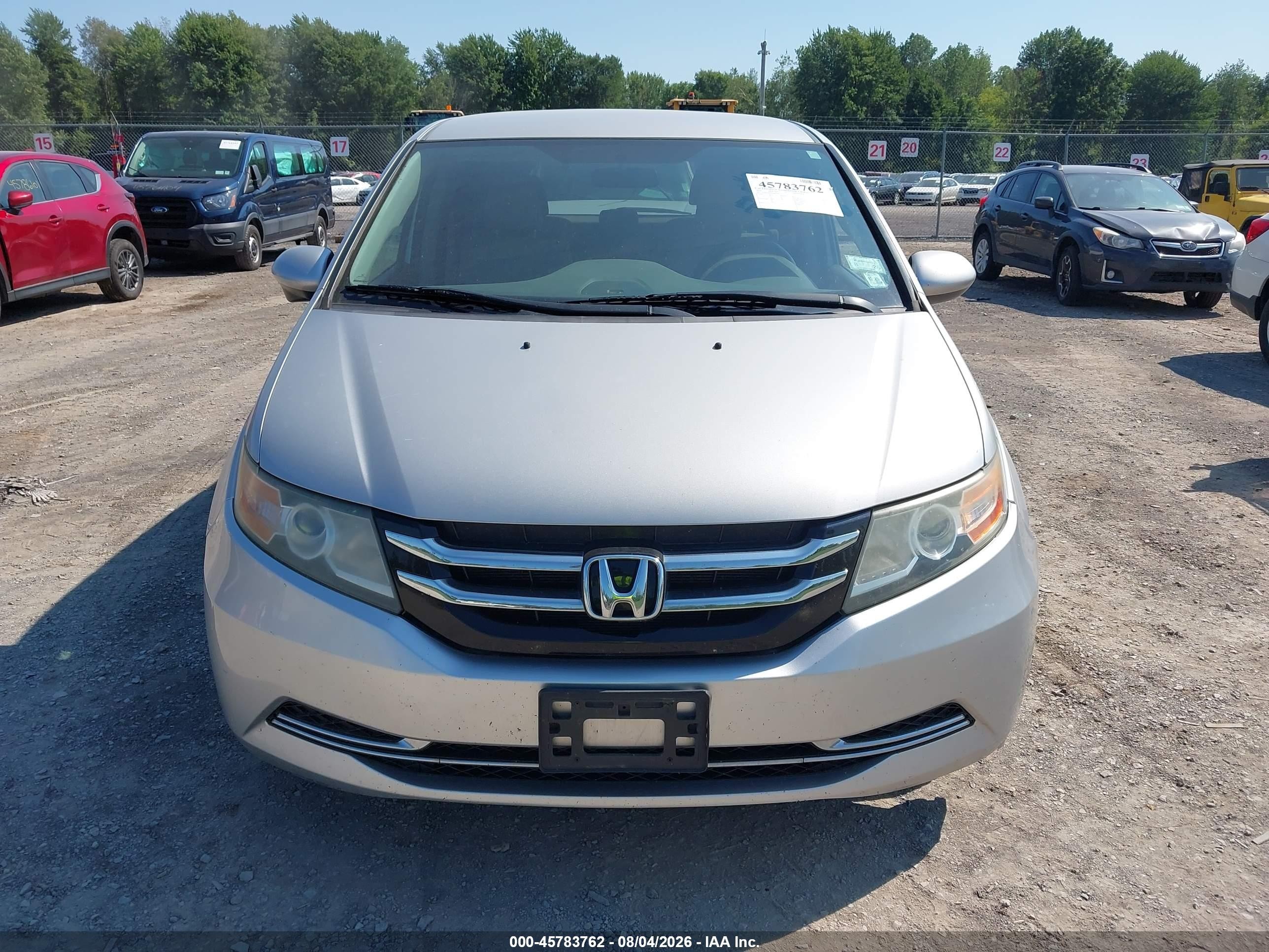 2014 Honda Odyssey Ex Silver vin: 5FNRL5H45EB007991