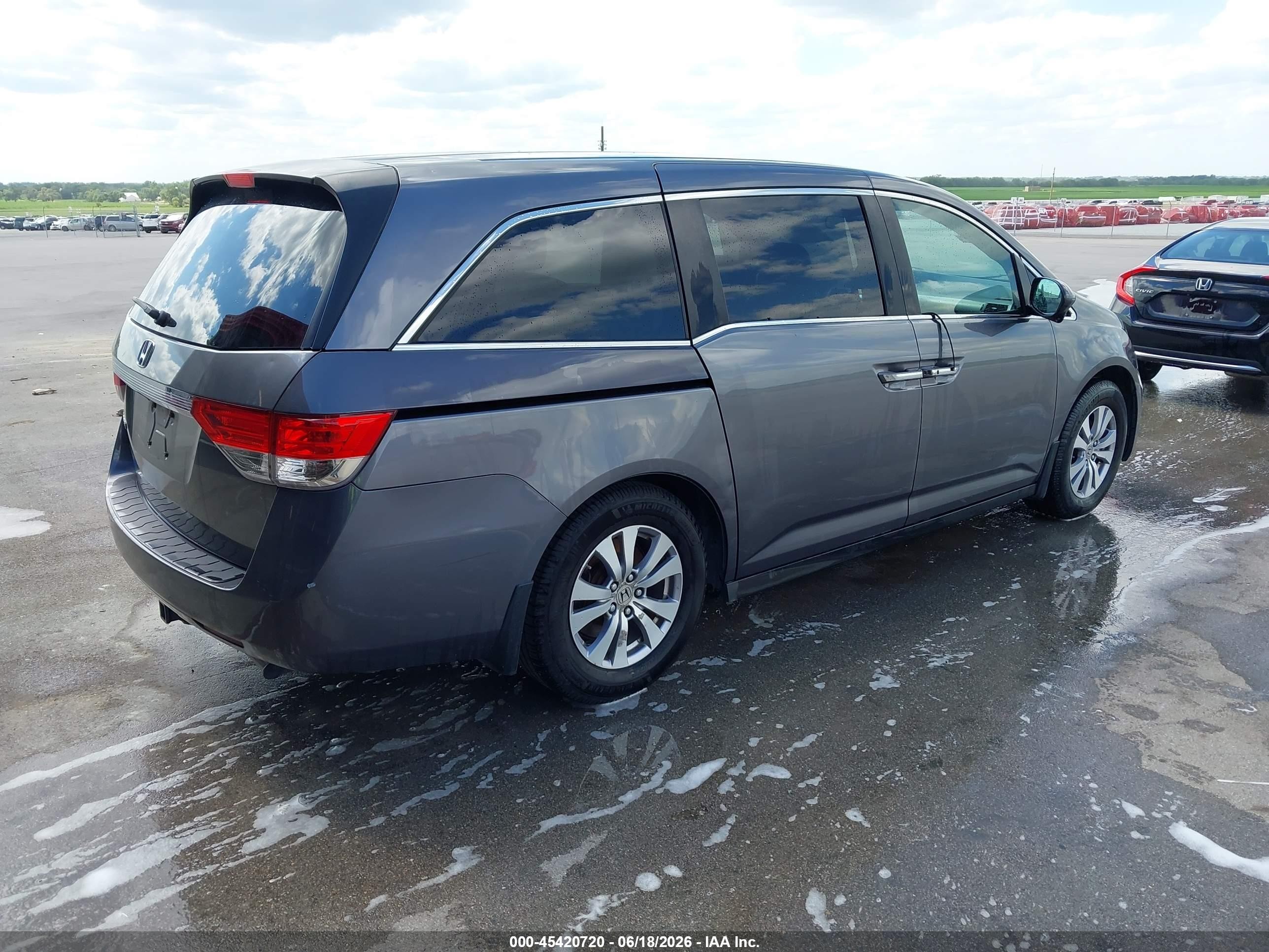 2014 Honda Odyssey Ex Gray vin: 5FNRL5H45EB010566