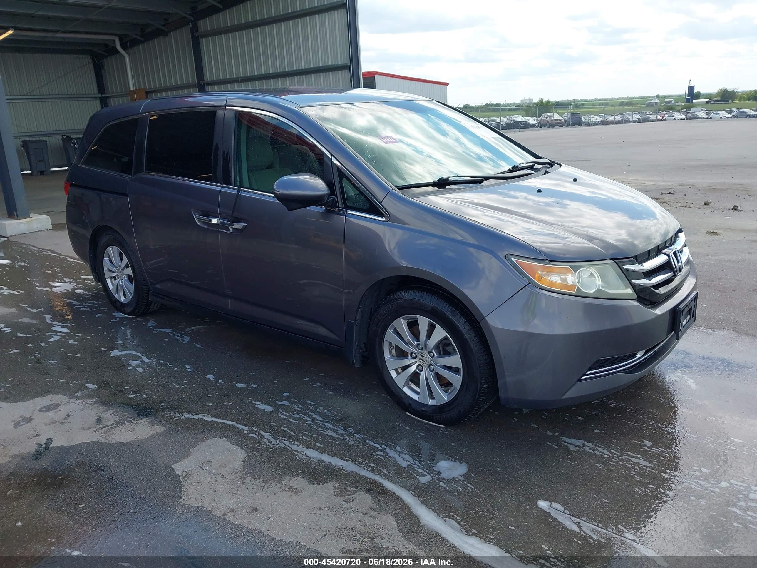 2014 Honda Odyssey Ex Gray vin: 5FNRL5H45EB010566