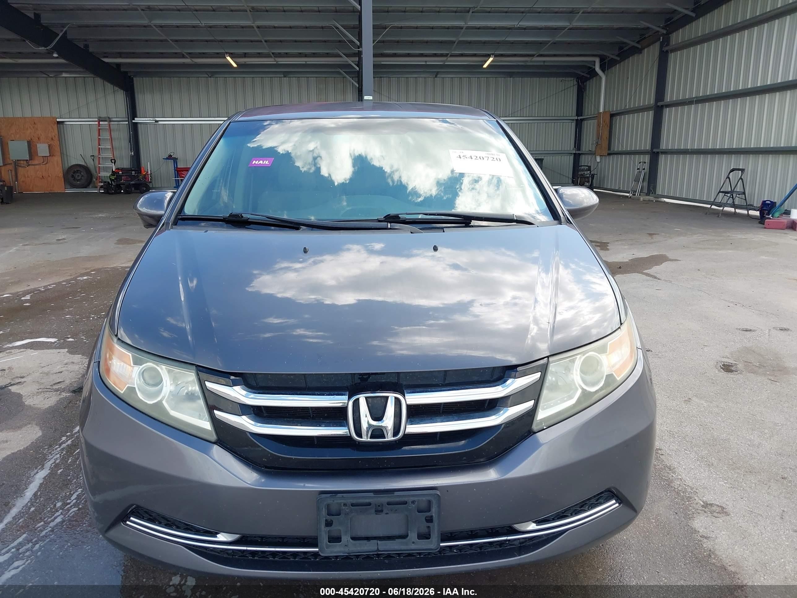 2014 Honda Odyssey Ex Gray vin: 5FNRL5H45EB010566