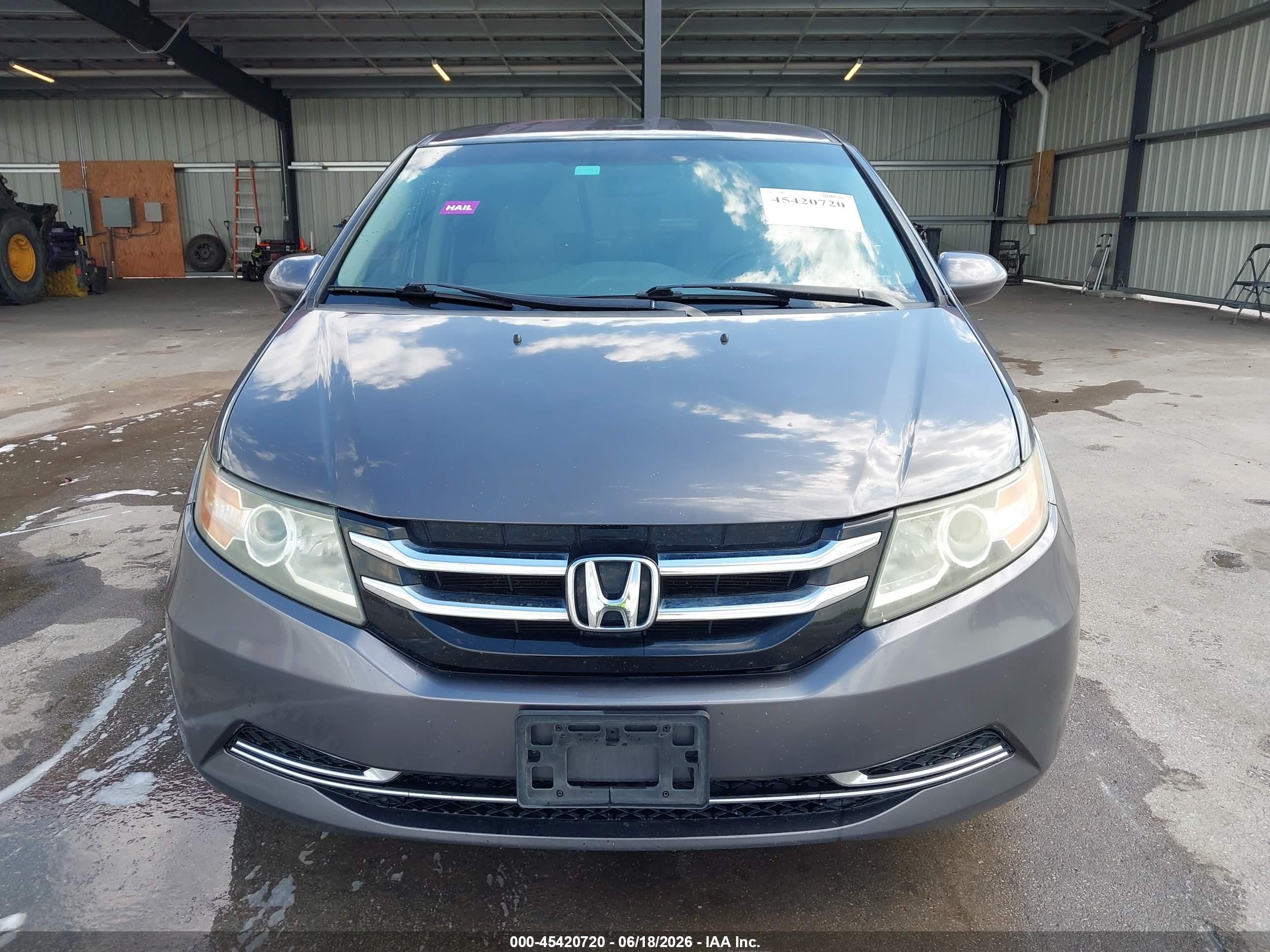 2014 Honda Odyssey Ex Gray vin: 5FNRL5H45EB010566