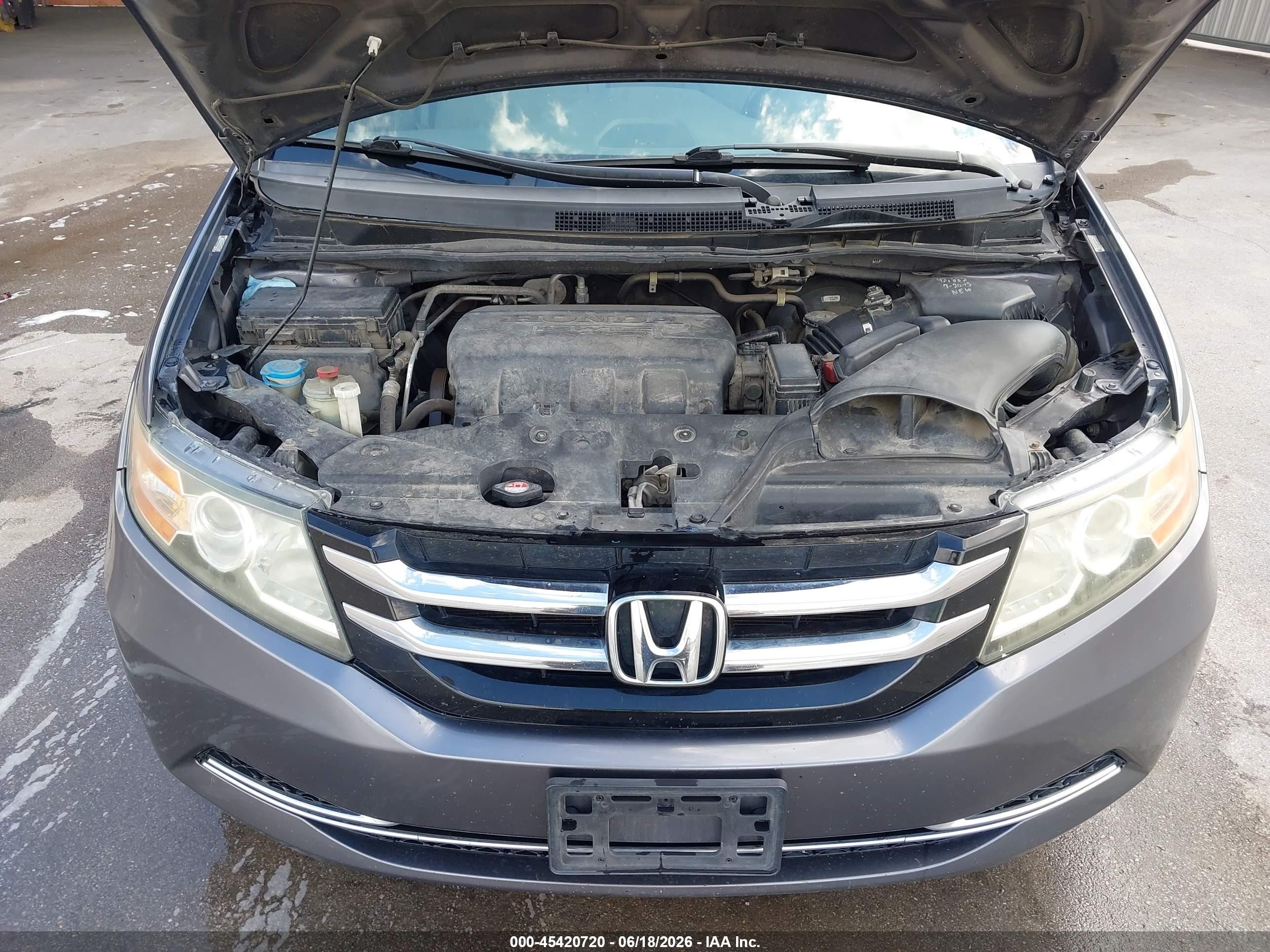 2014 Honda Odyssey Ex Gray vin: 5FNRL5H45EB010566