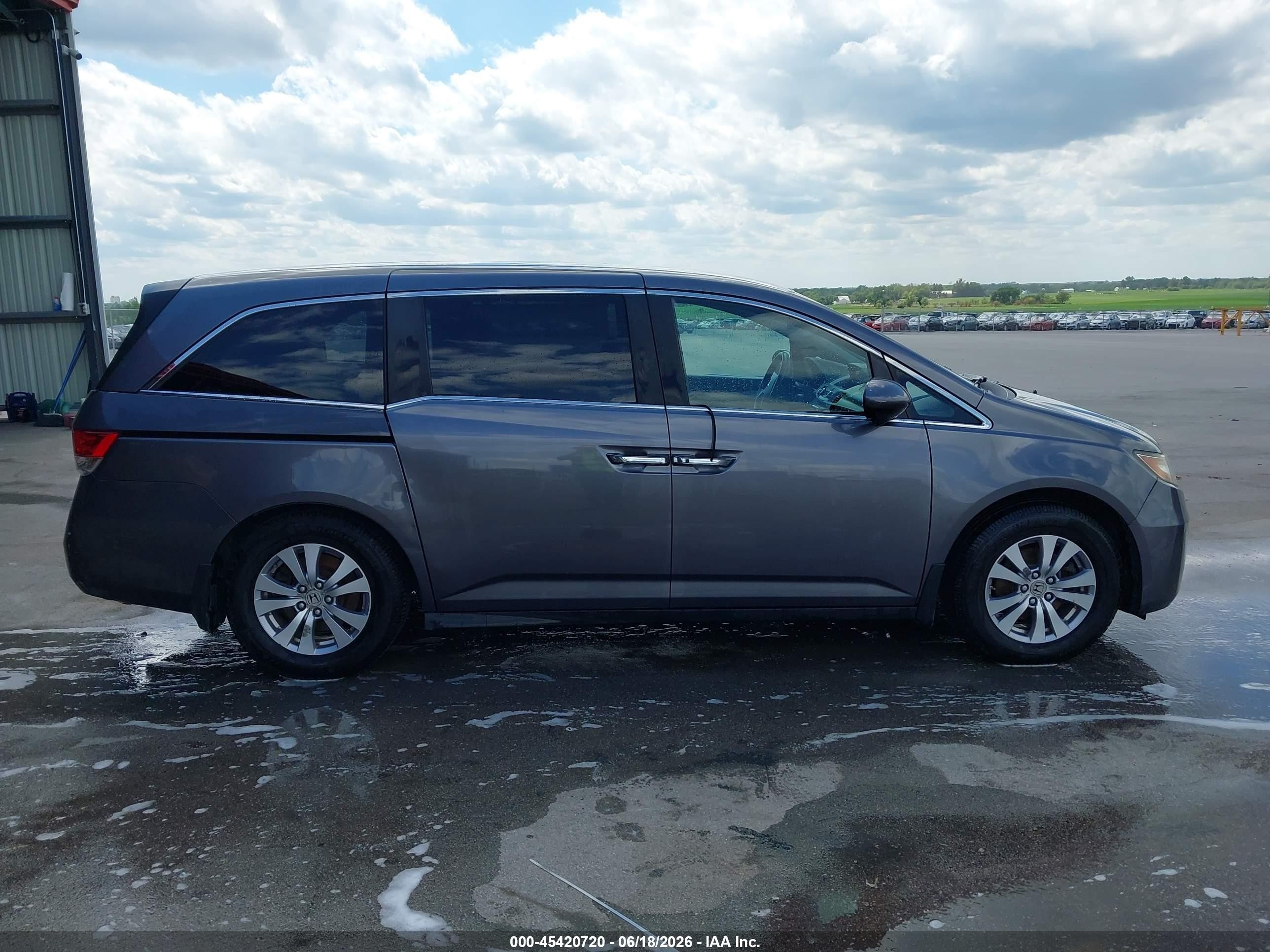 2014 Honda Odyssey Ex Gray vin: 5FNRL5H45EB010566