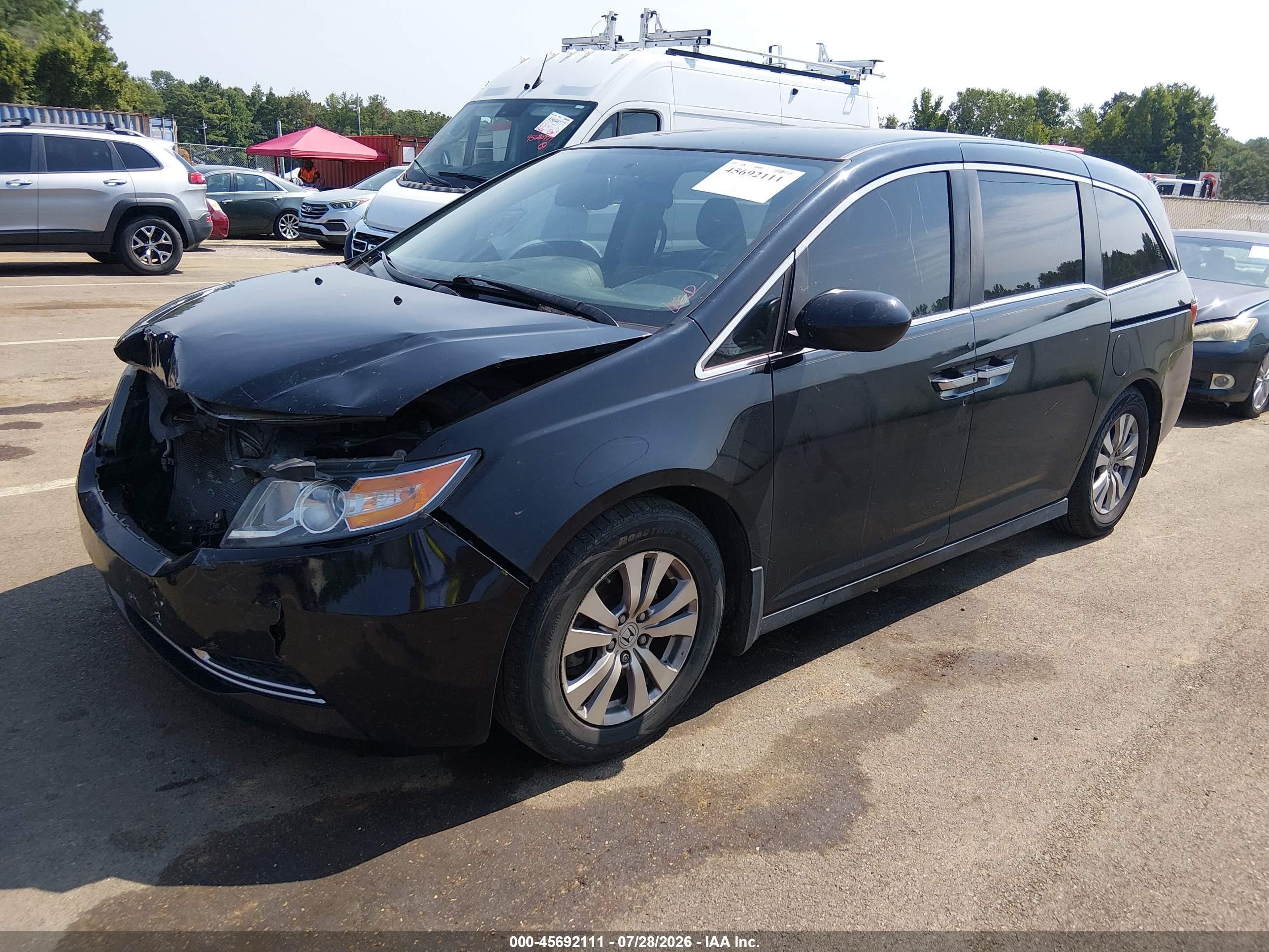 2014 Honda Odyssey Ex Черный vin: 5FNRL5H45EB082741