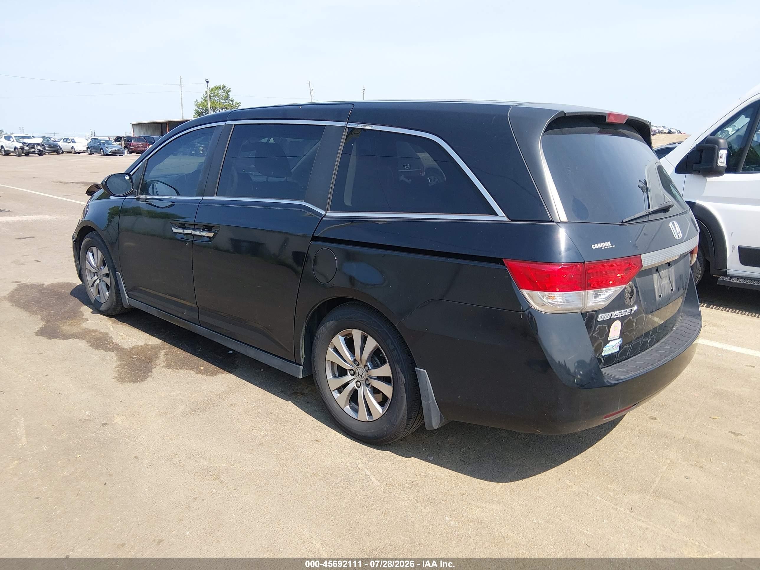 2014 Honda Odyssey Ex Черный vin: 5FNRL5H45EB082741
