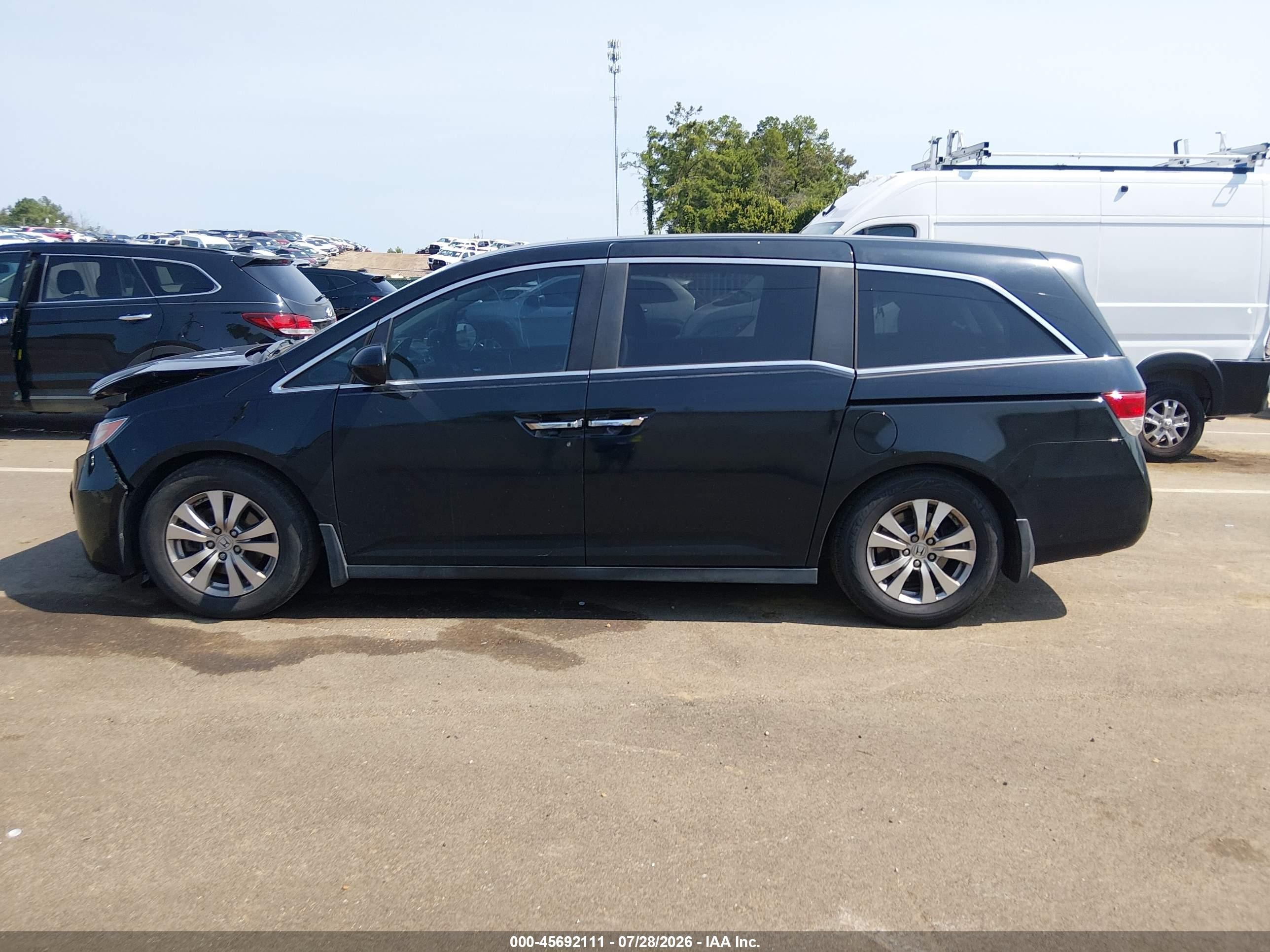 2014 Honda Odyssey Ex Черный vin: 5FNRL5H45EB082741