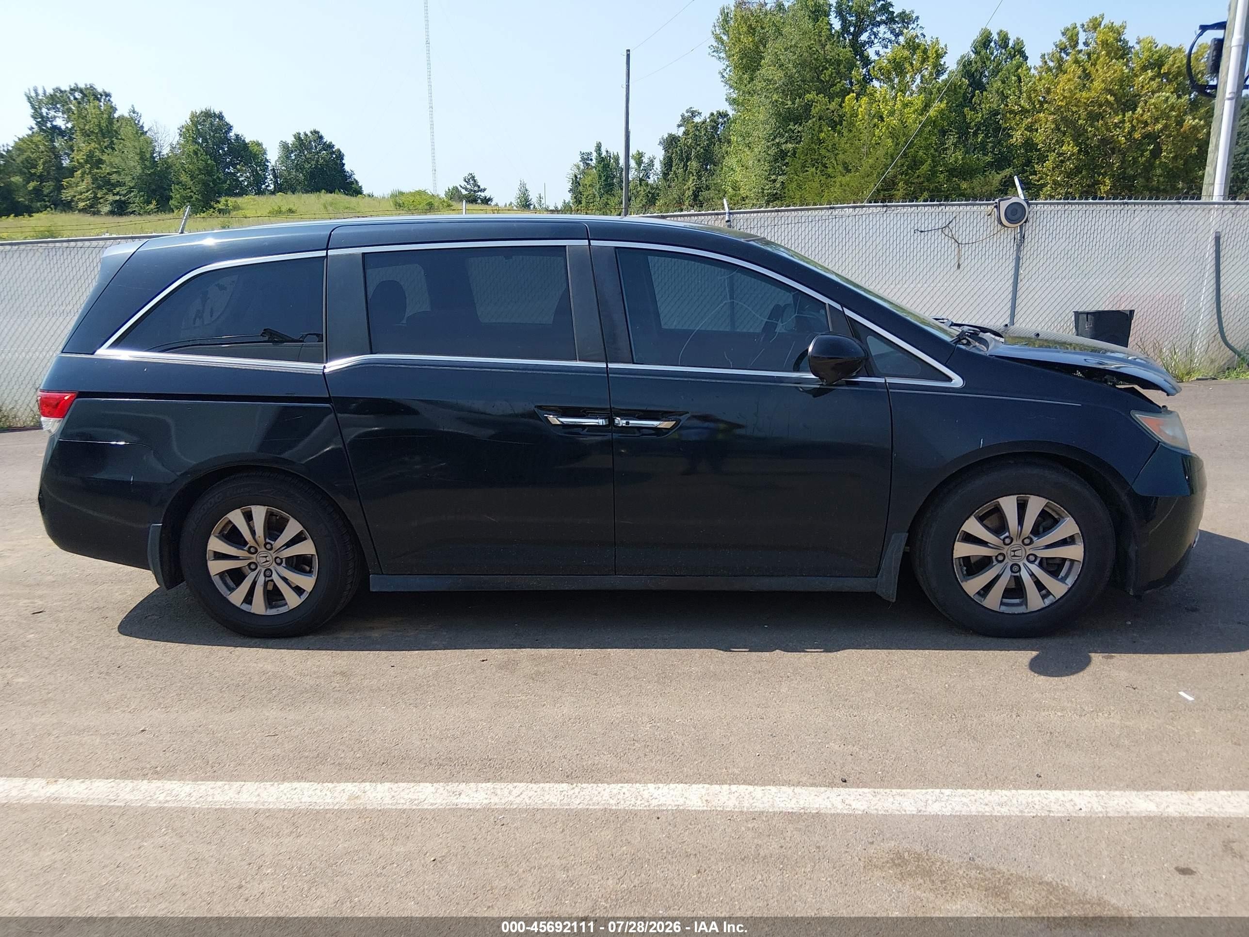2014 Honda Odyssey Ex Черный vin: 5FNRL5H45EB082741