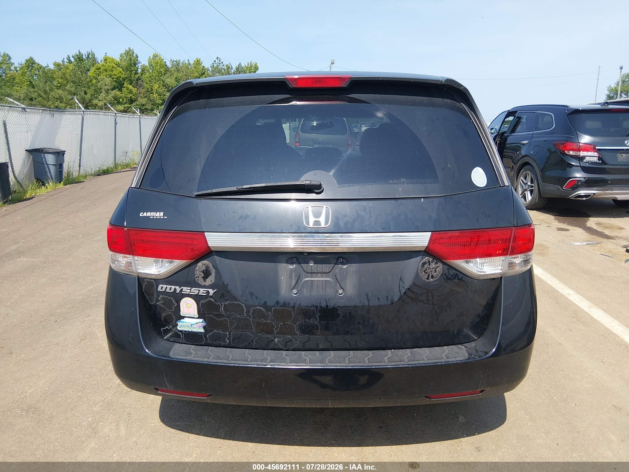 2014 Honda Odyssey Ex Черный vin: 5FNRL5H45EB082741