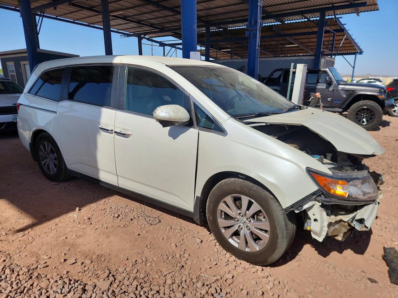 2015 Honda Odyssey Ex White vin: 5FNRL5H45FB012965