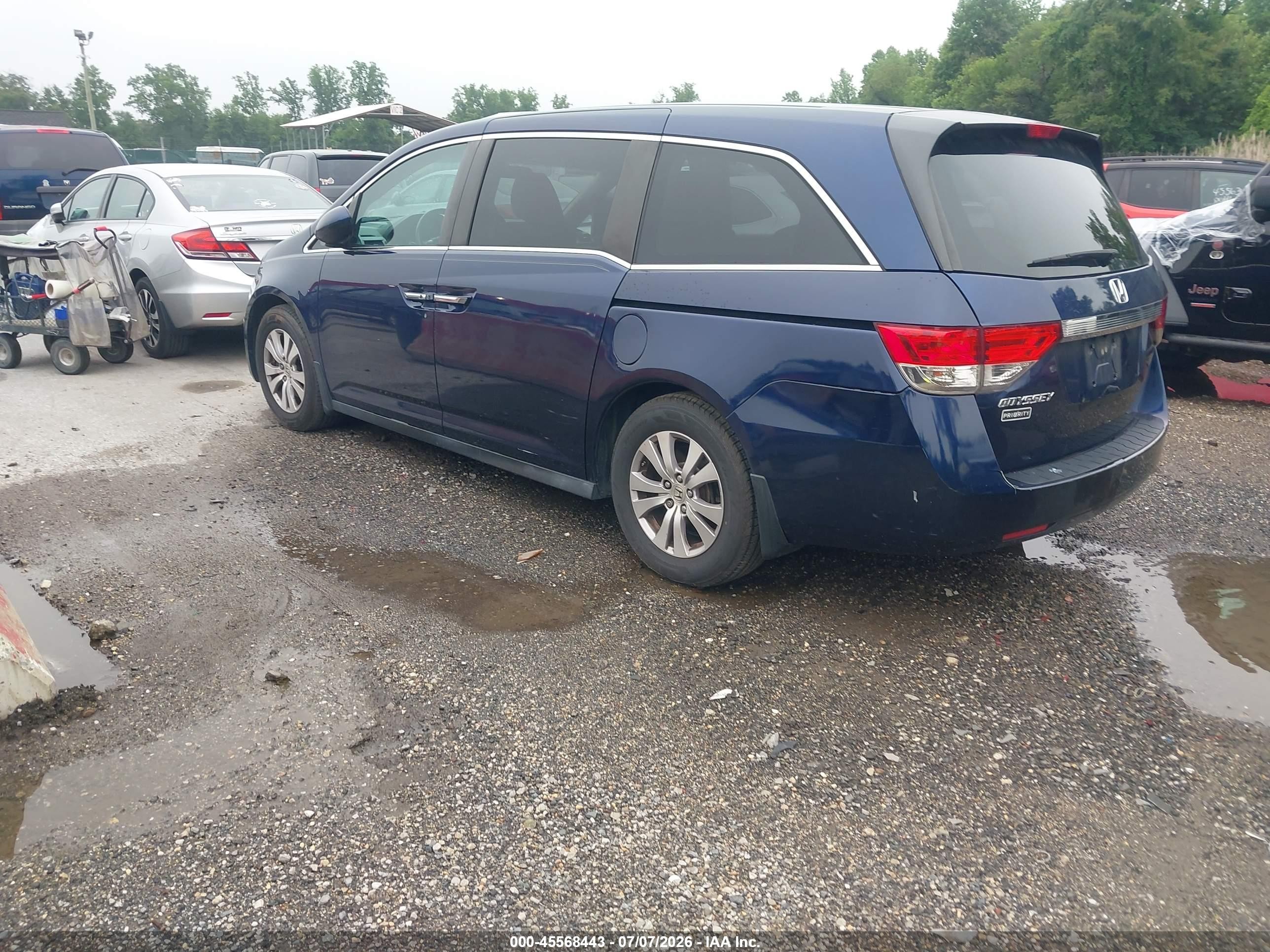 2015 Honda Odyssey Ex Blue vin: 5FNRL5H45FB123192