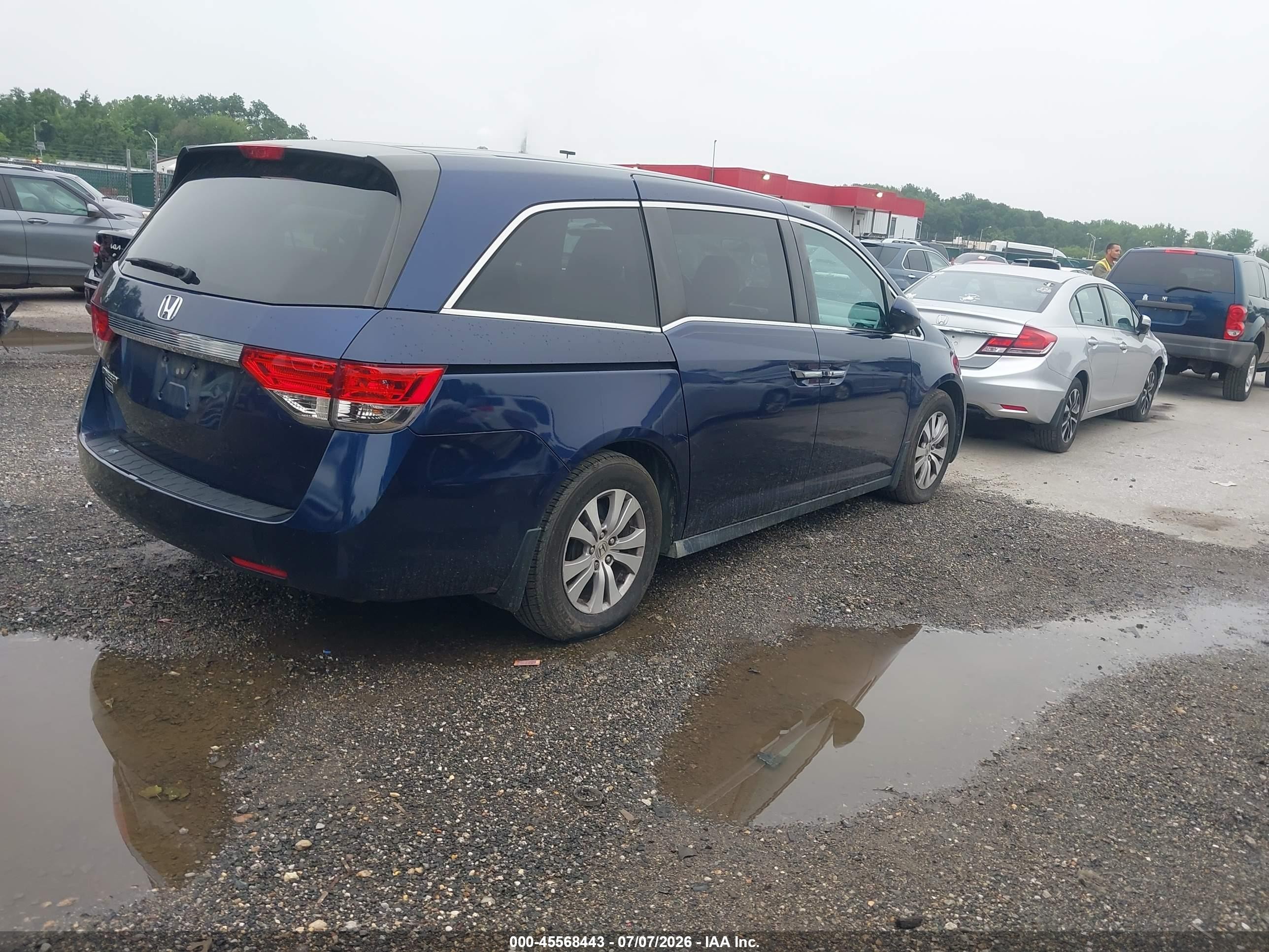 2015 Honda Odyssey Ex Blue vin: 5FNRL5H45FB123192