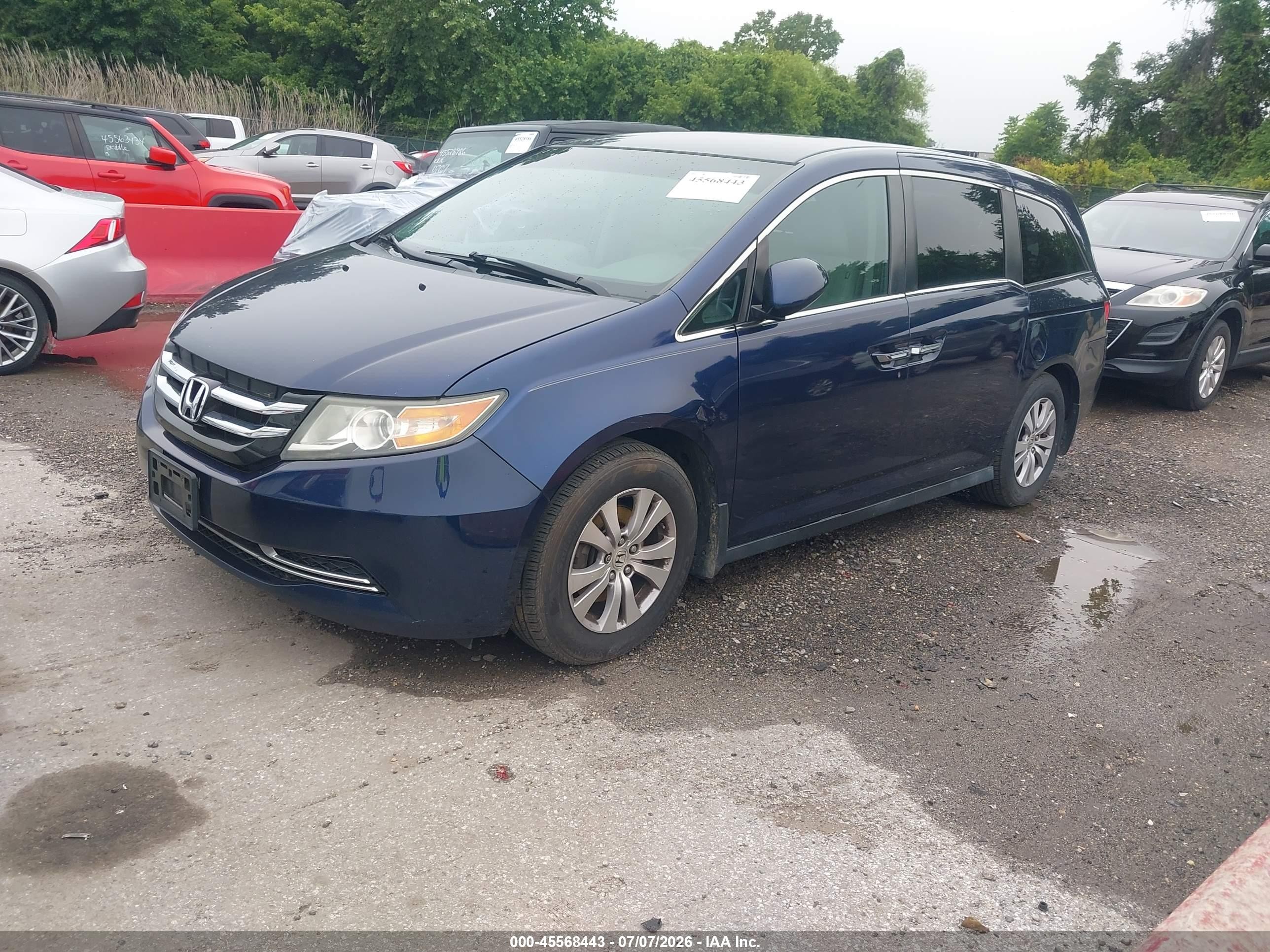 2015 Honda Odyssey Ex Blue vin: 5FNRL5H45FB123192