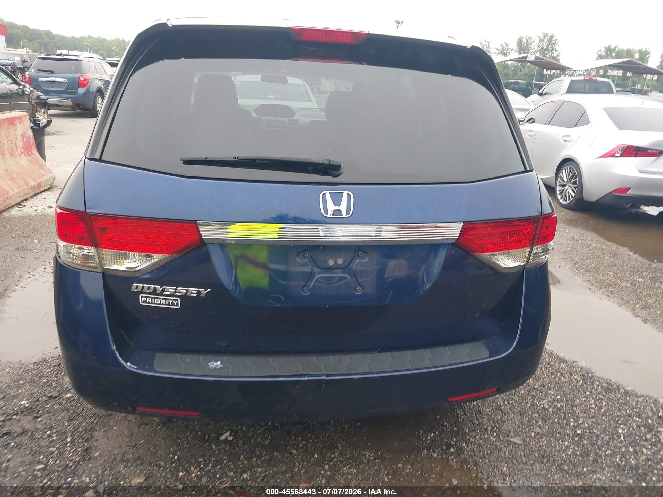 2015 Honda Odyssey Ex Blue vin: 5FNRL5H45FB123192