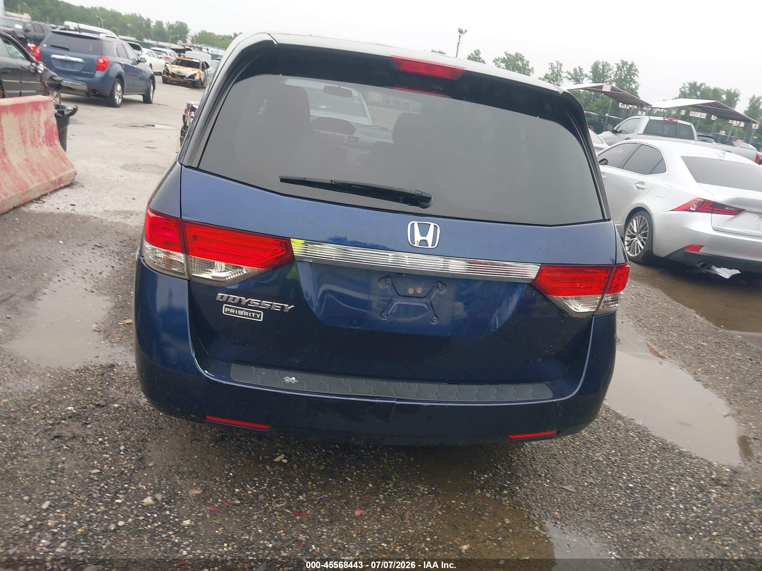 2015 Honda Odyssey Ex Blue vin: 5FNRL5H45FB123192