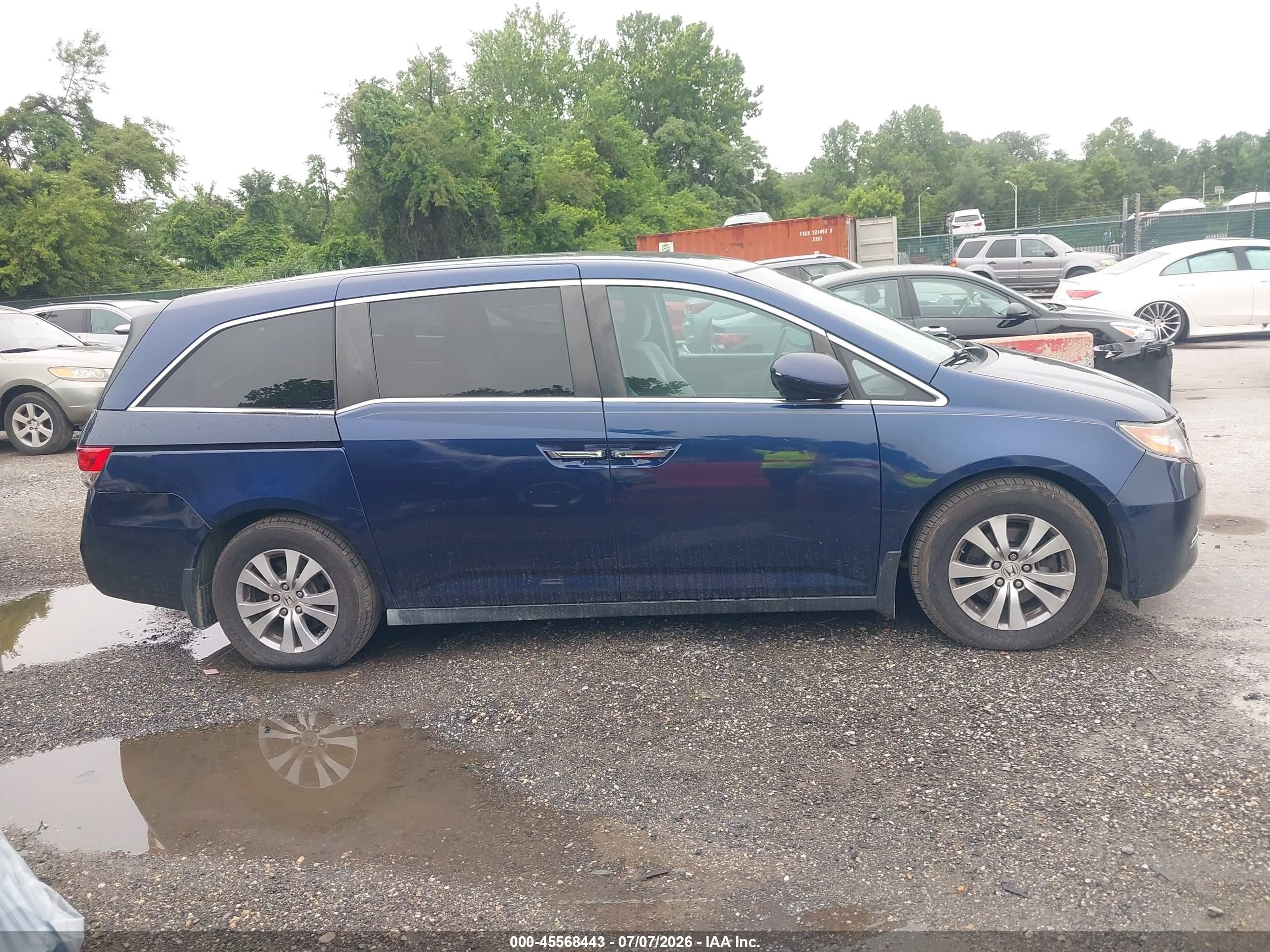 2015 Honda Odyssey Ex Blue vin: 5FNRL5H45FB123192