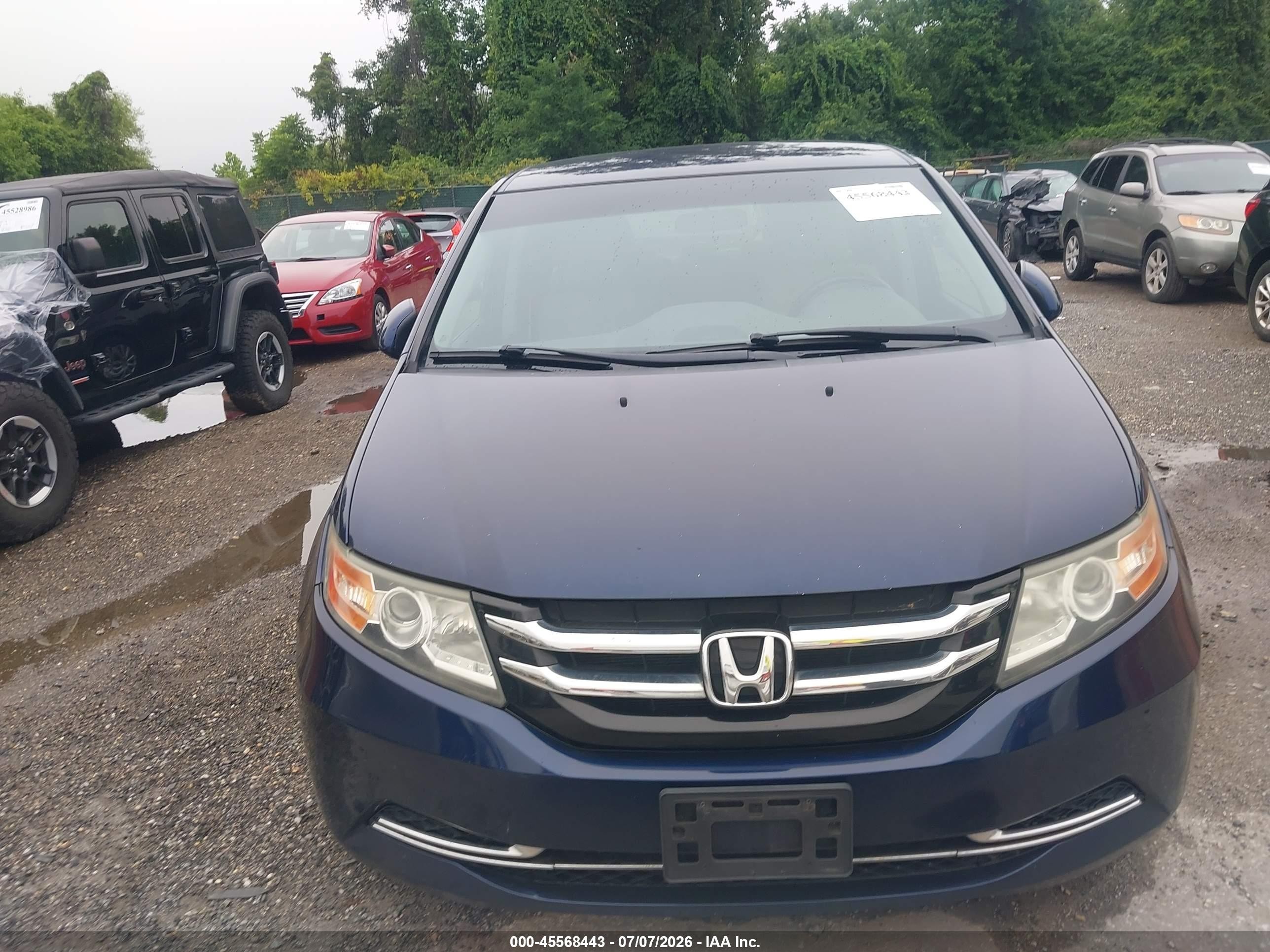 2015 Honda Odyssey Ex Blue vin: 5FNRL5H45FB123192