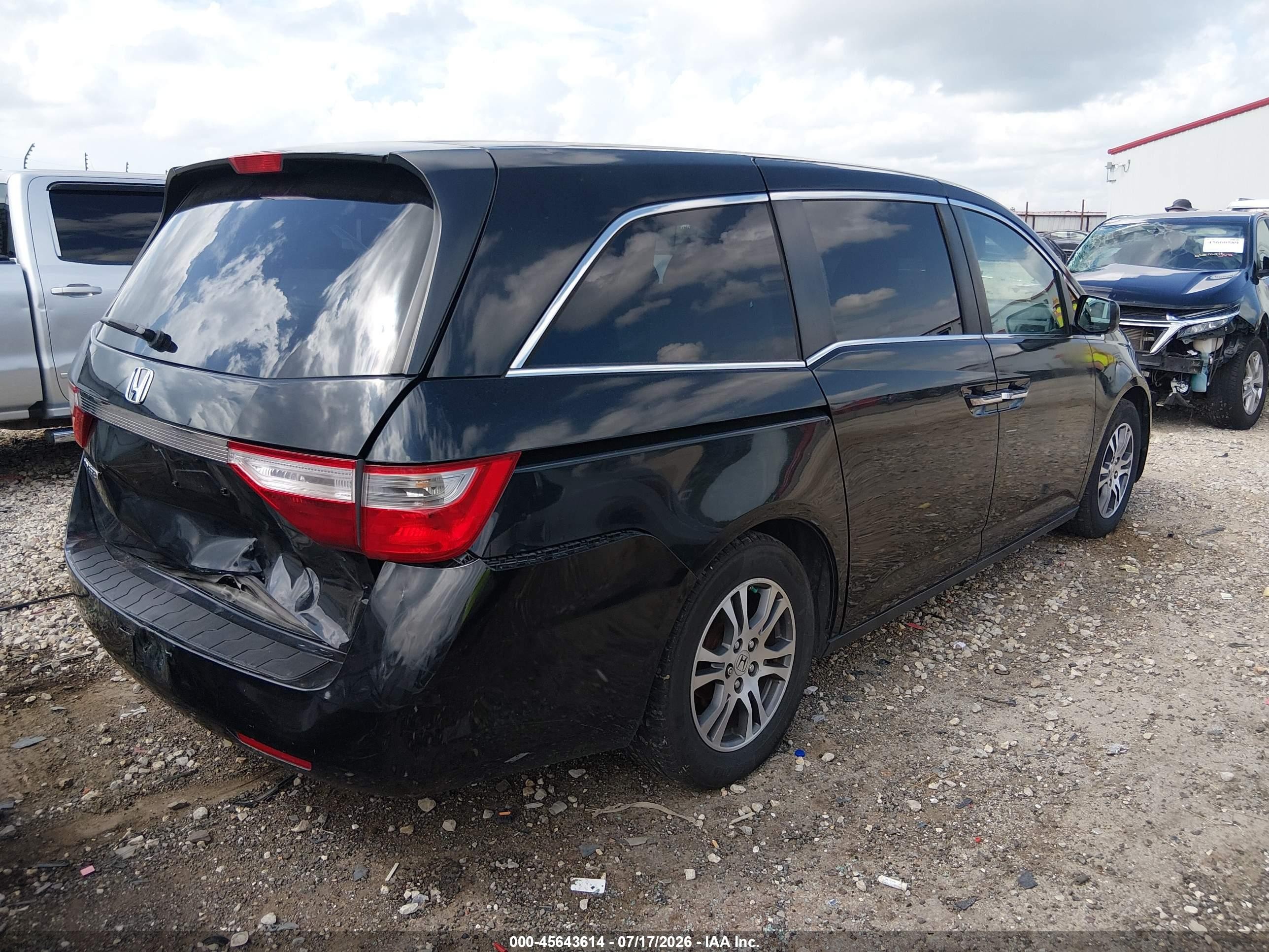 2011 Honda Odyssey Ex Black vin: 5FNRL5H46BB027954