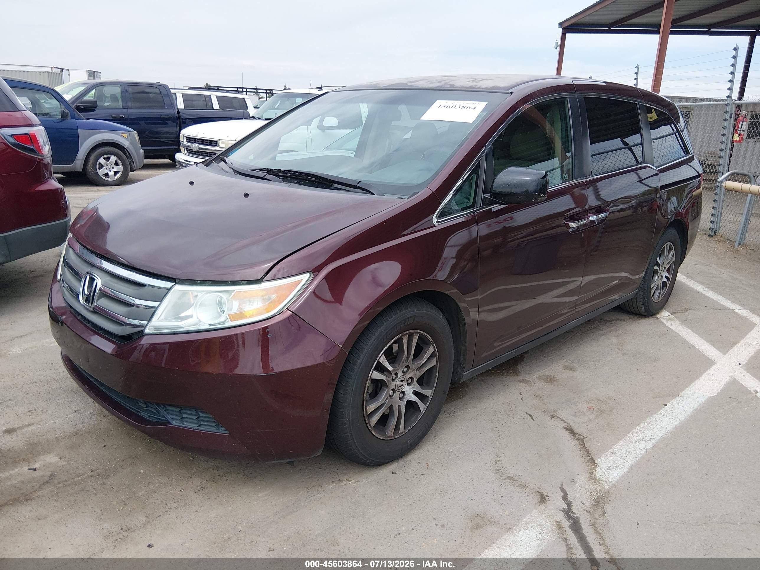 2011 Honda Odyssey Ex Burgundy vin: 5FNRL5H46BB052689