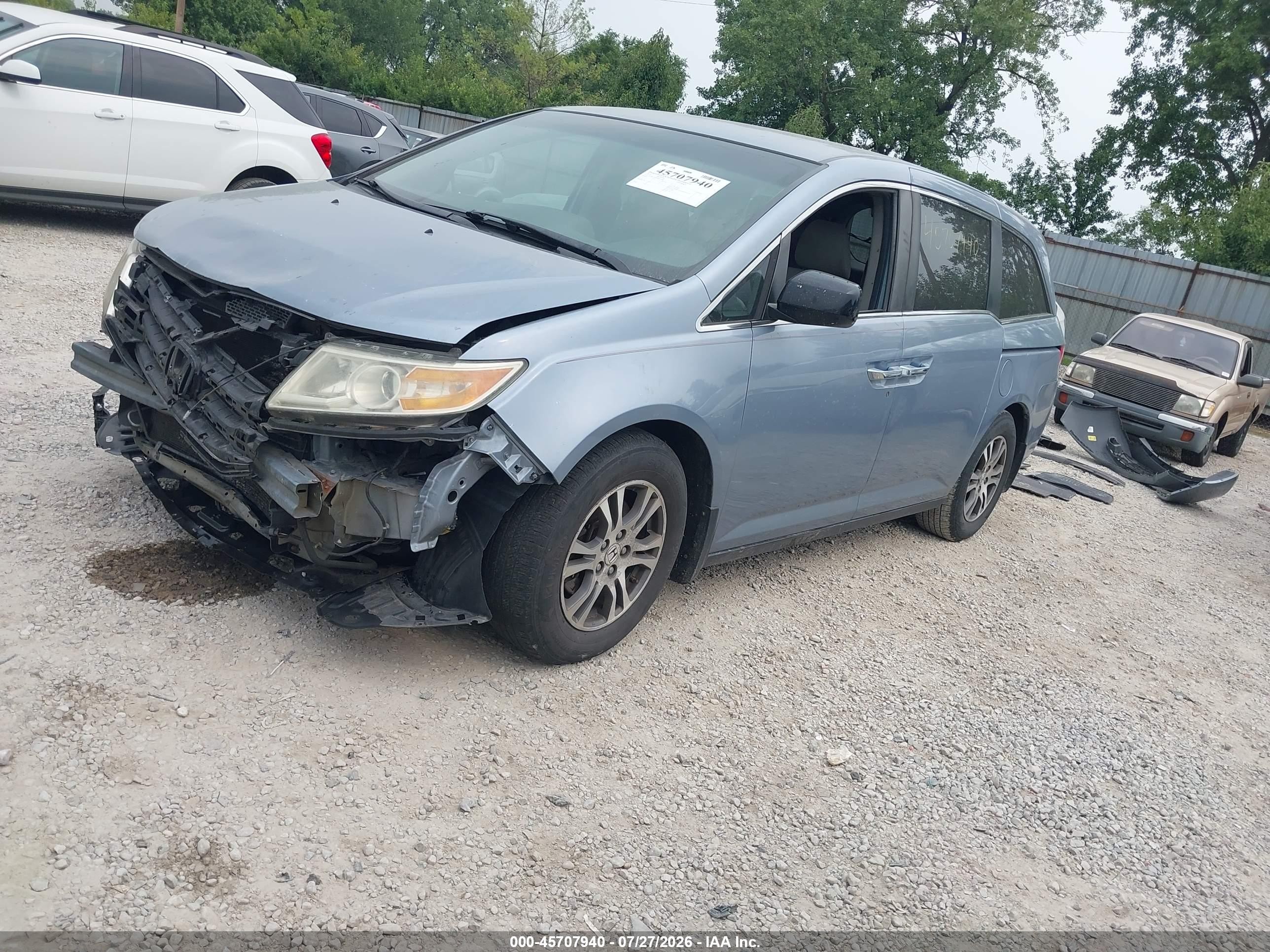 2011 Honda Odyssey Ex Blue vin: 5FNRL5H46BB056208