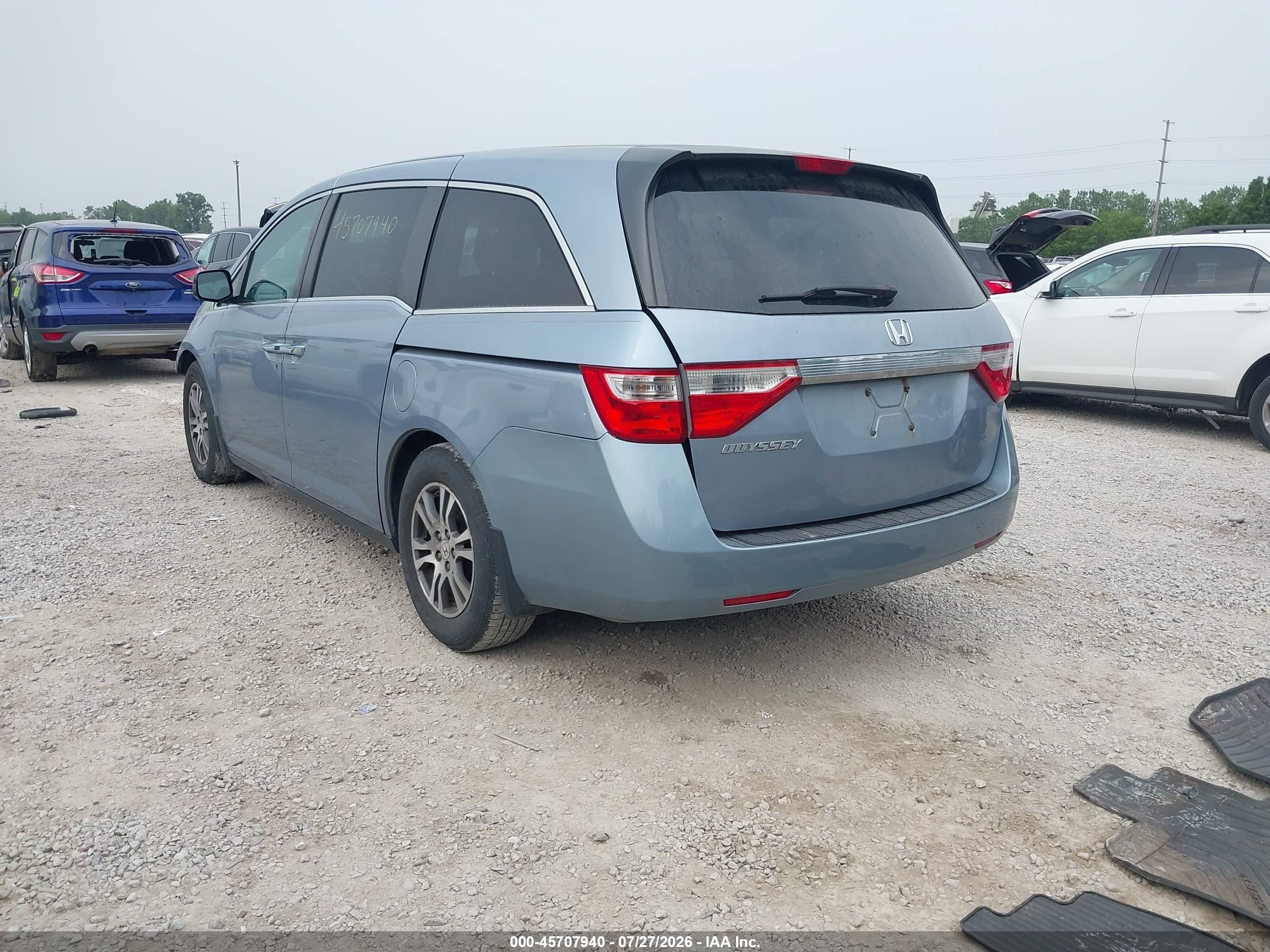 2011 Honda Odyssey Ex Blue vin: 5FNRL5H46BB056208