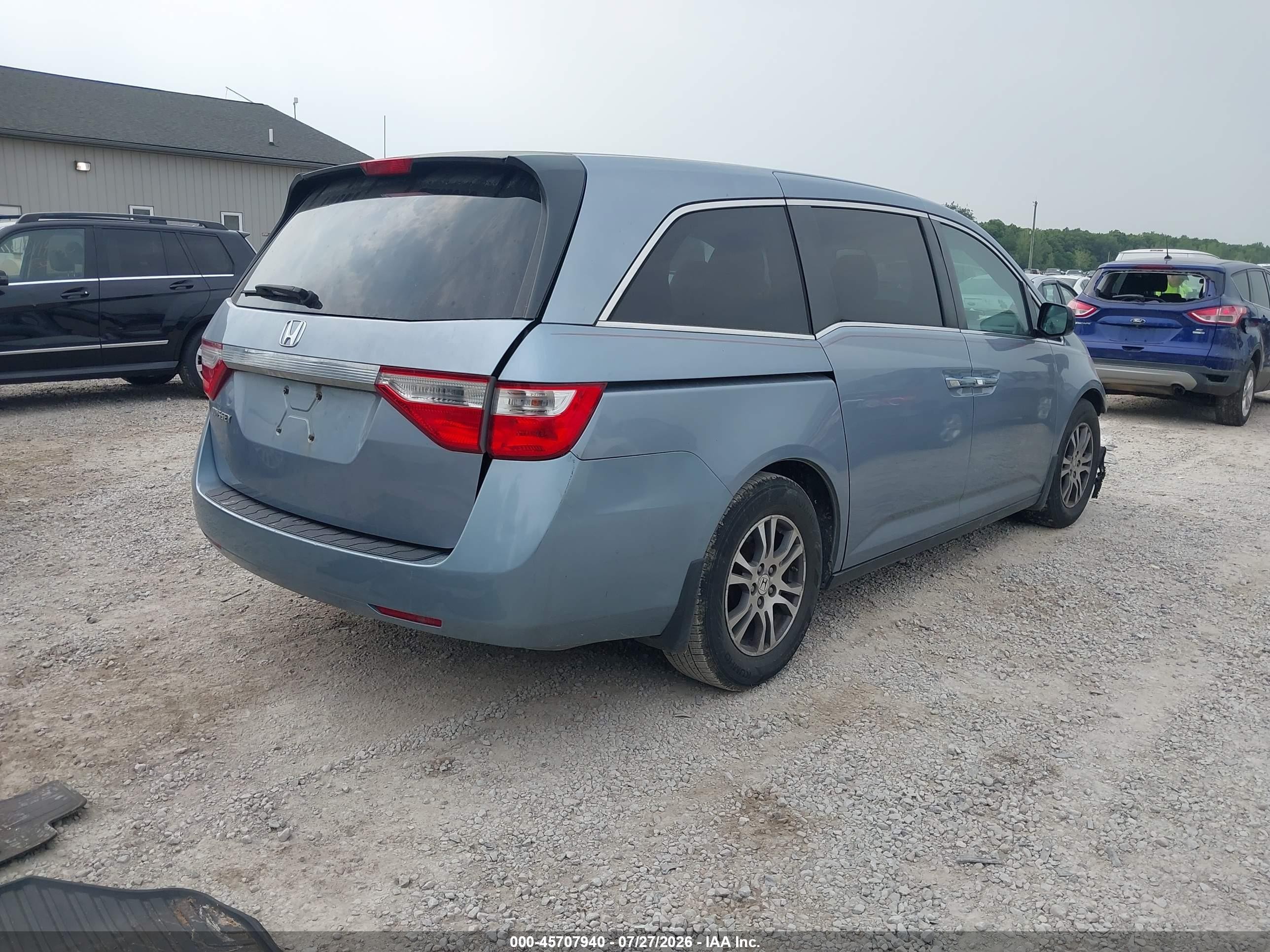 2011 Honda Odyssey Ex Blue vin: 5FNRL5H46BB056208