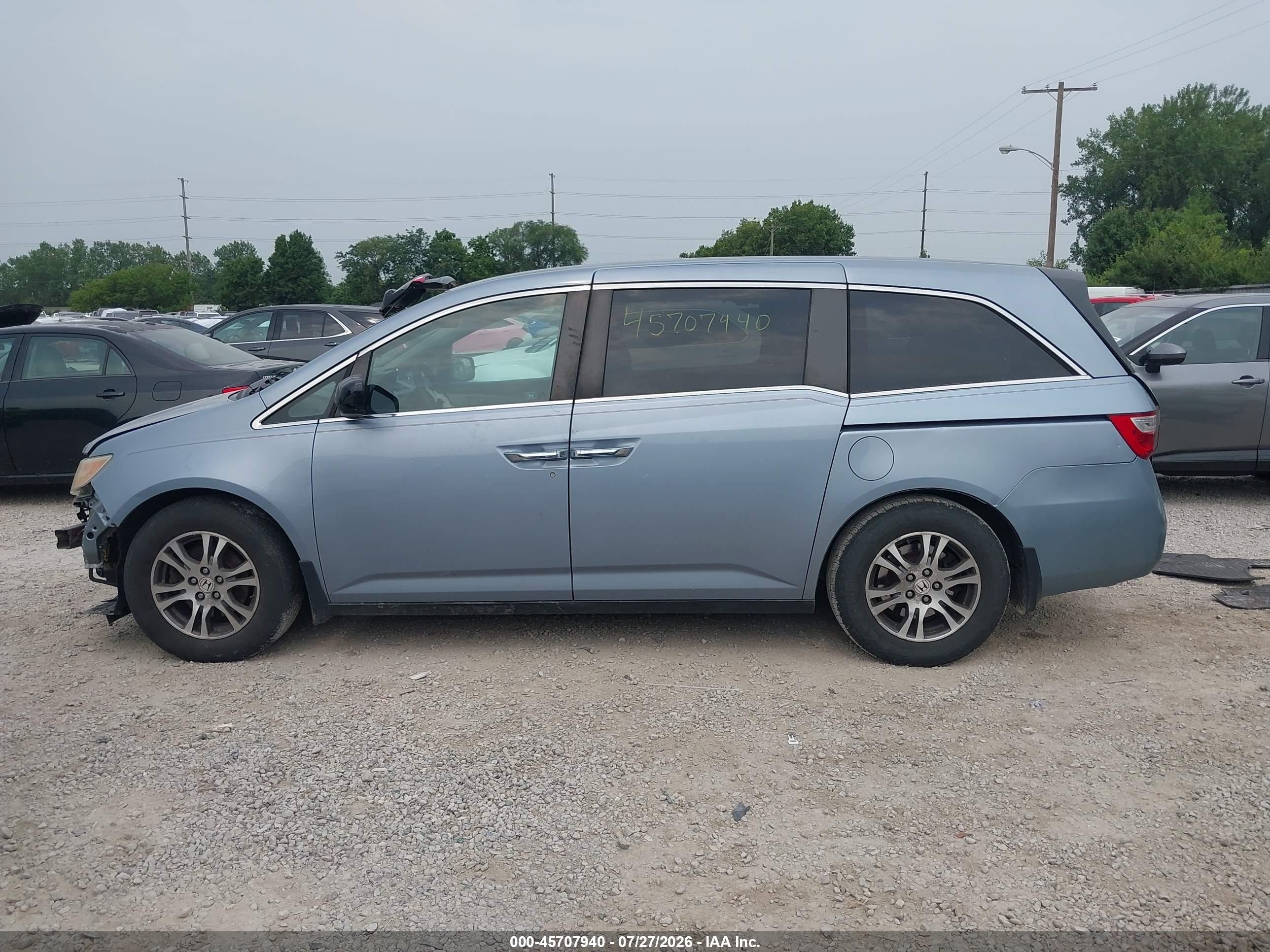 2011 Honda Odyssey Ex Blue vin: 5FNRL5H46BB056208