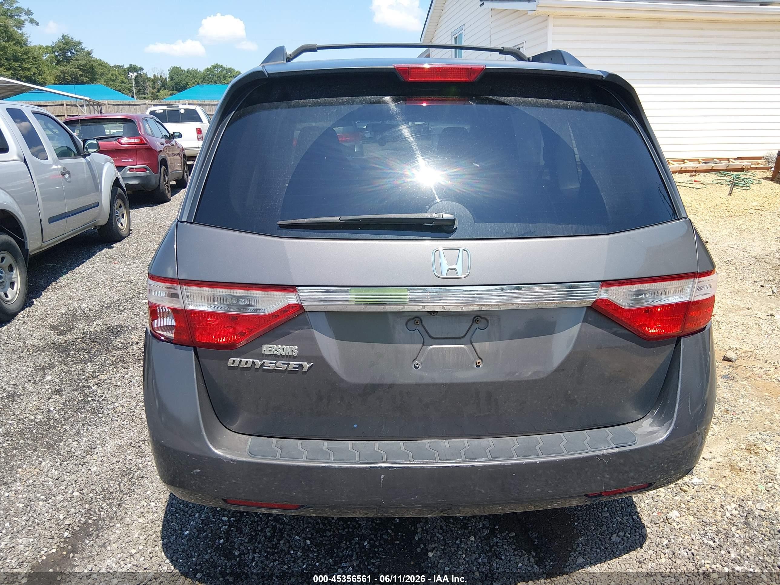 2013 Honda Odyssey Ex Gray vin: 5FNRL5H46DB019470